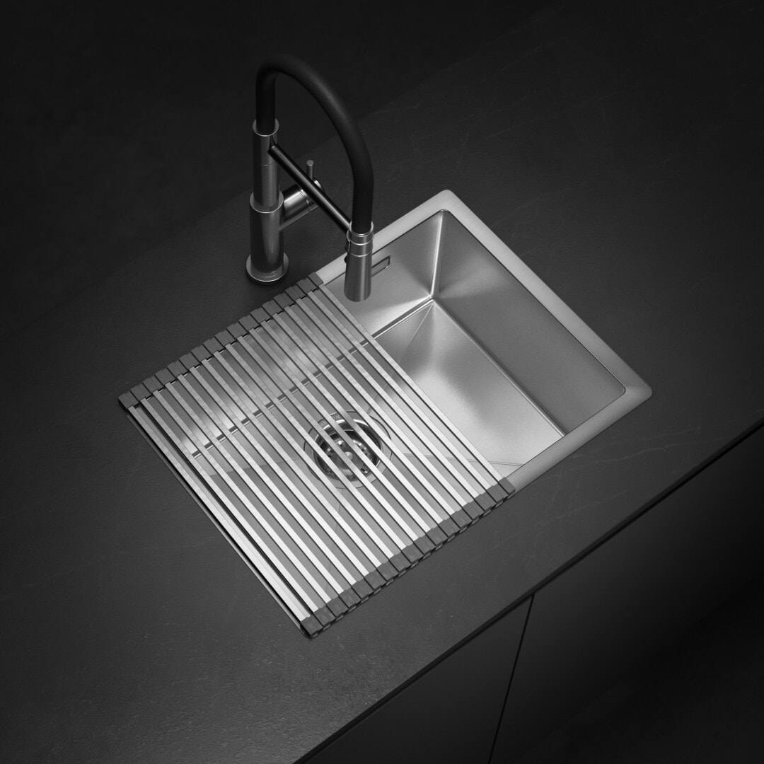 JOHNSON SIGNATURE ENKEL INOX PILETA 55*42*22 CMS C/ACCESORIOS