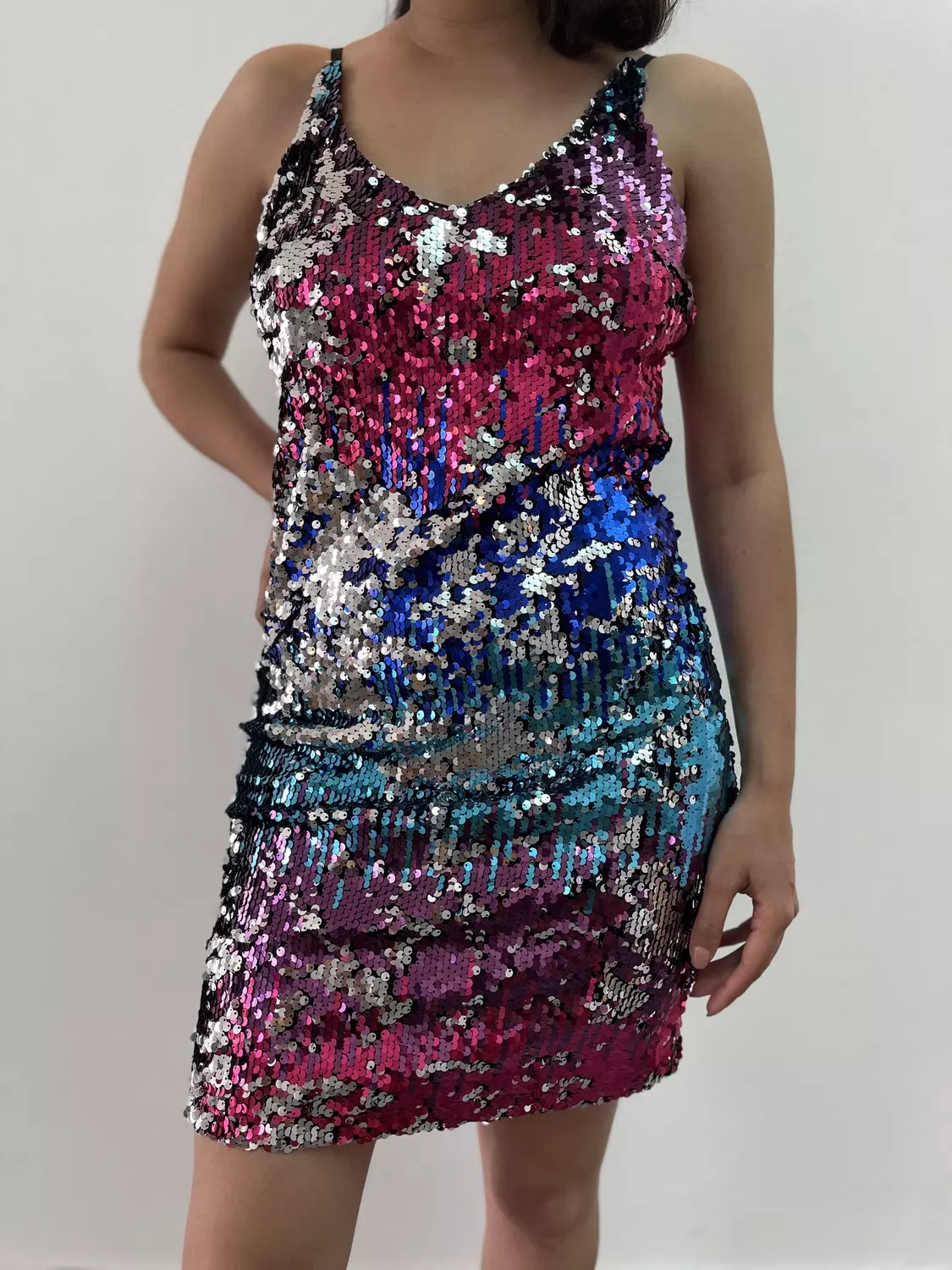 Vestido Paillette Multicolor