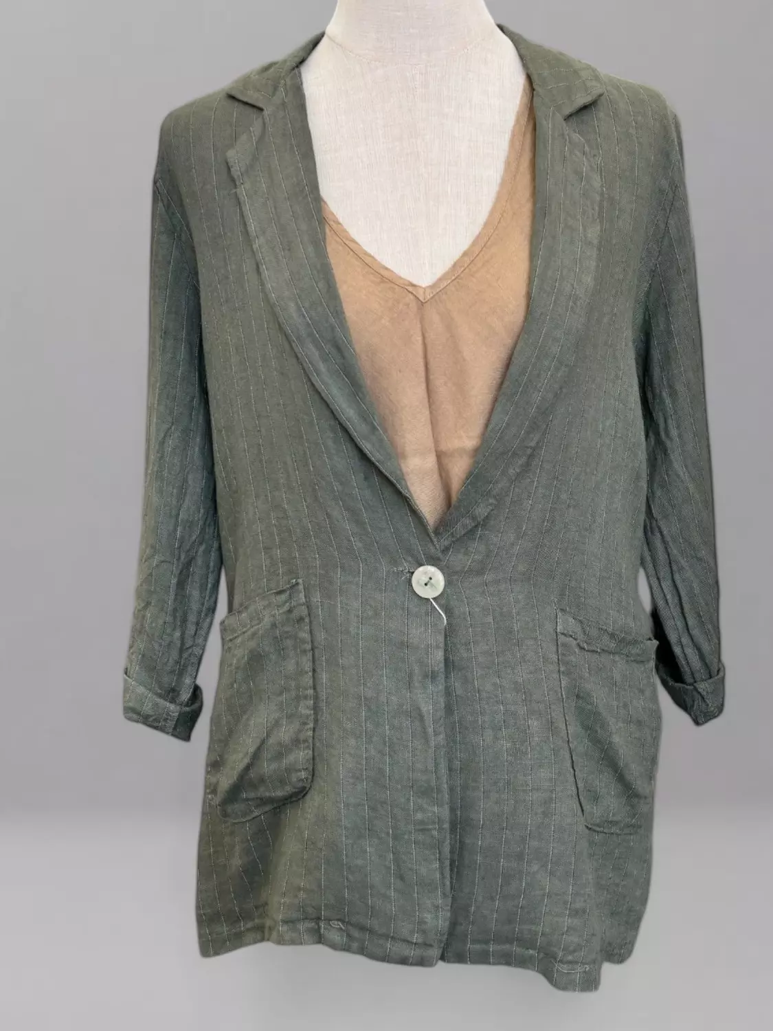Blazer Lino Rayado
