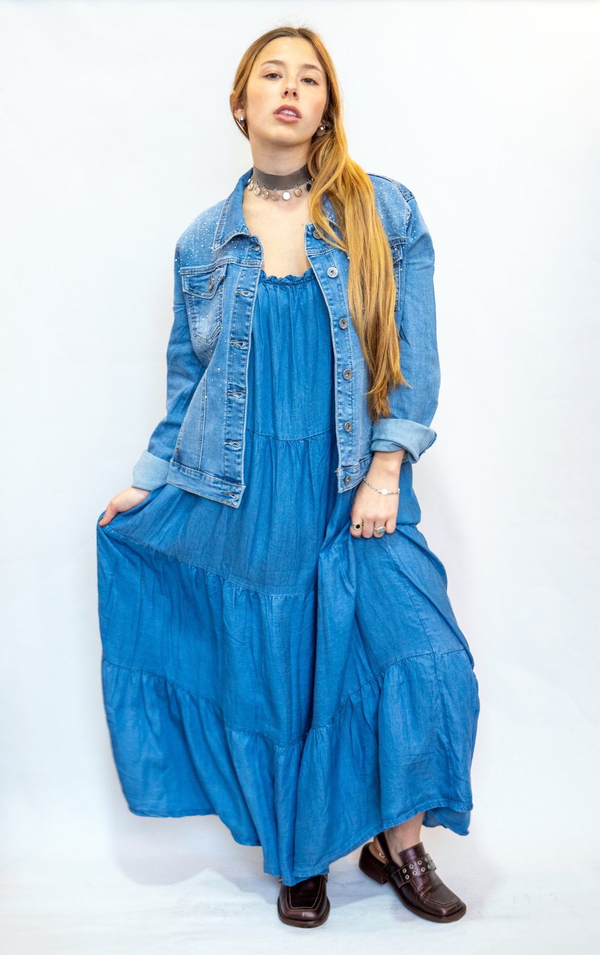 vestido volado