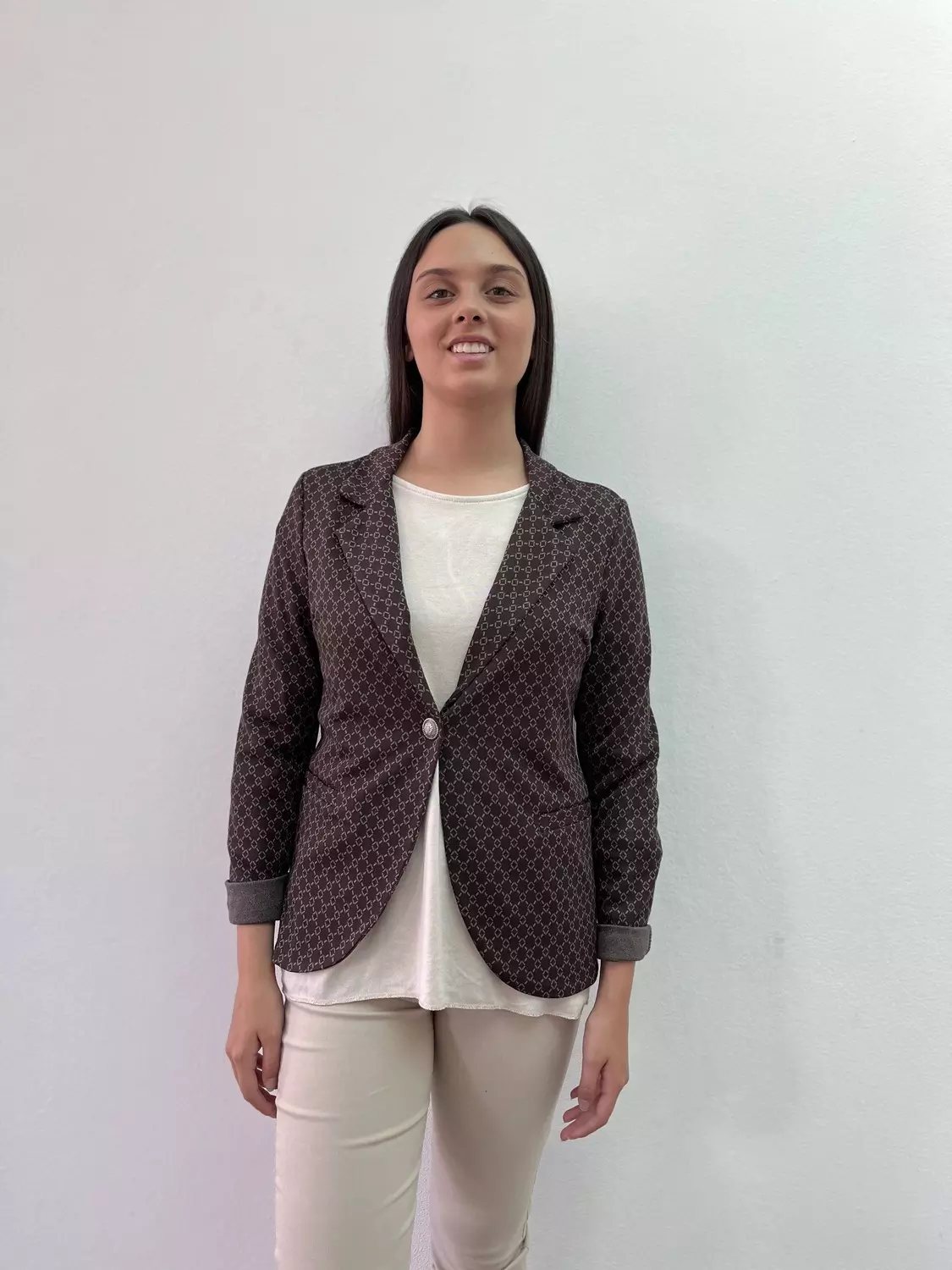 Blazer Lurex Botones
