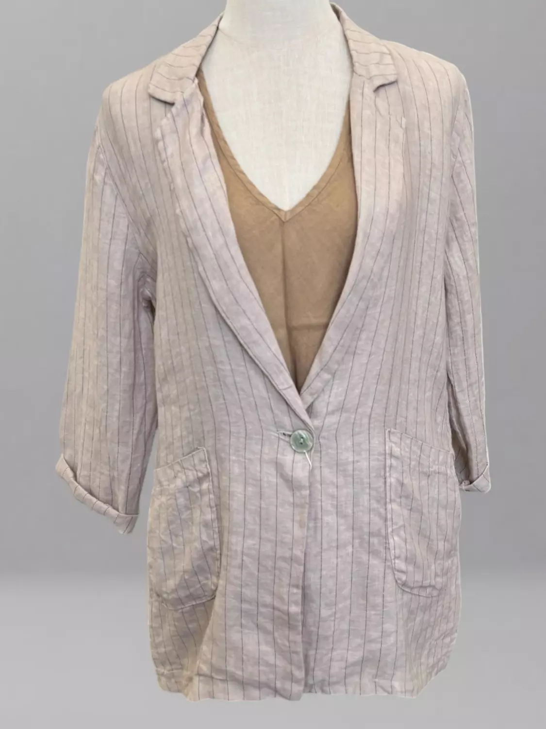 Blazer Lino Rayado
