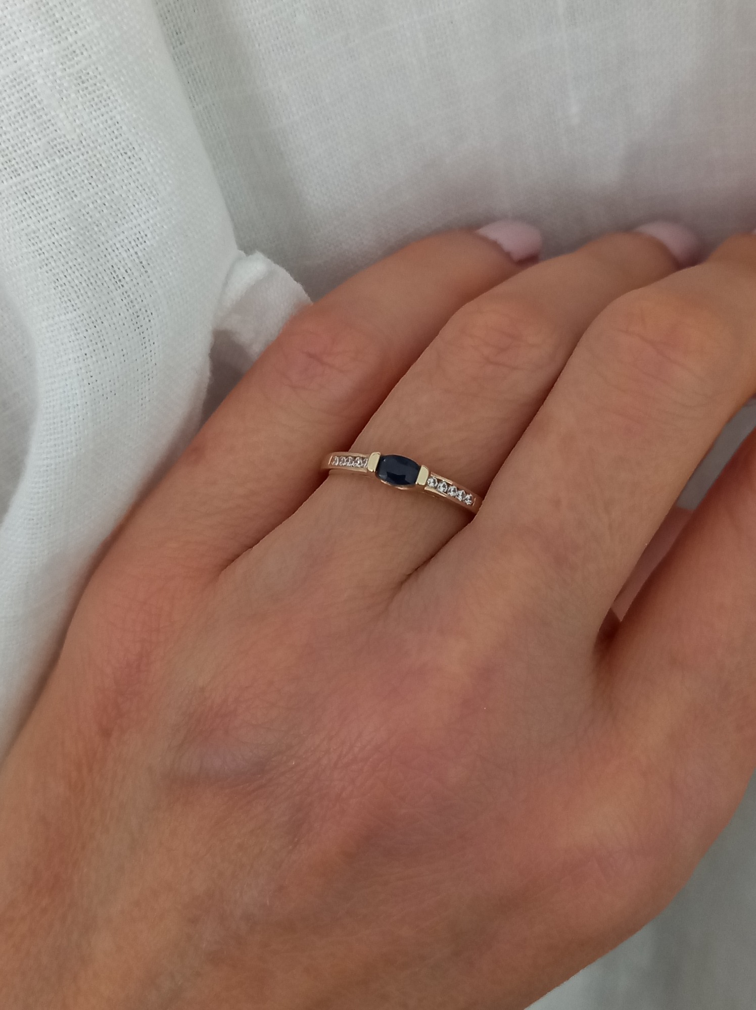Anillo Destello azul