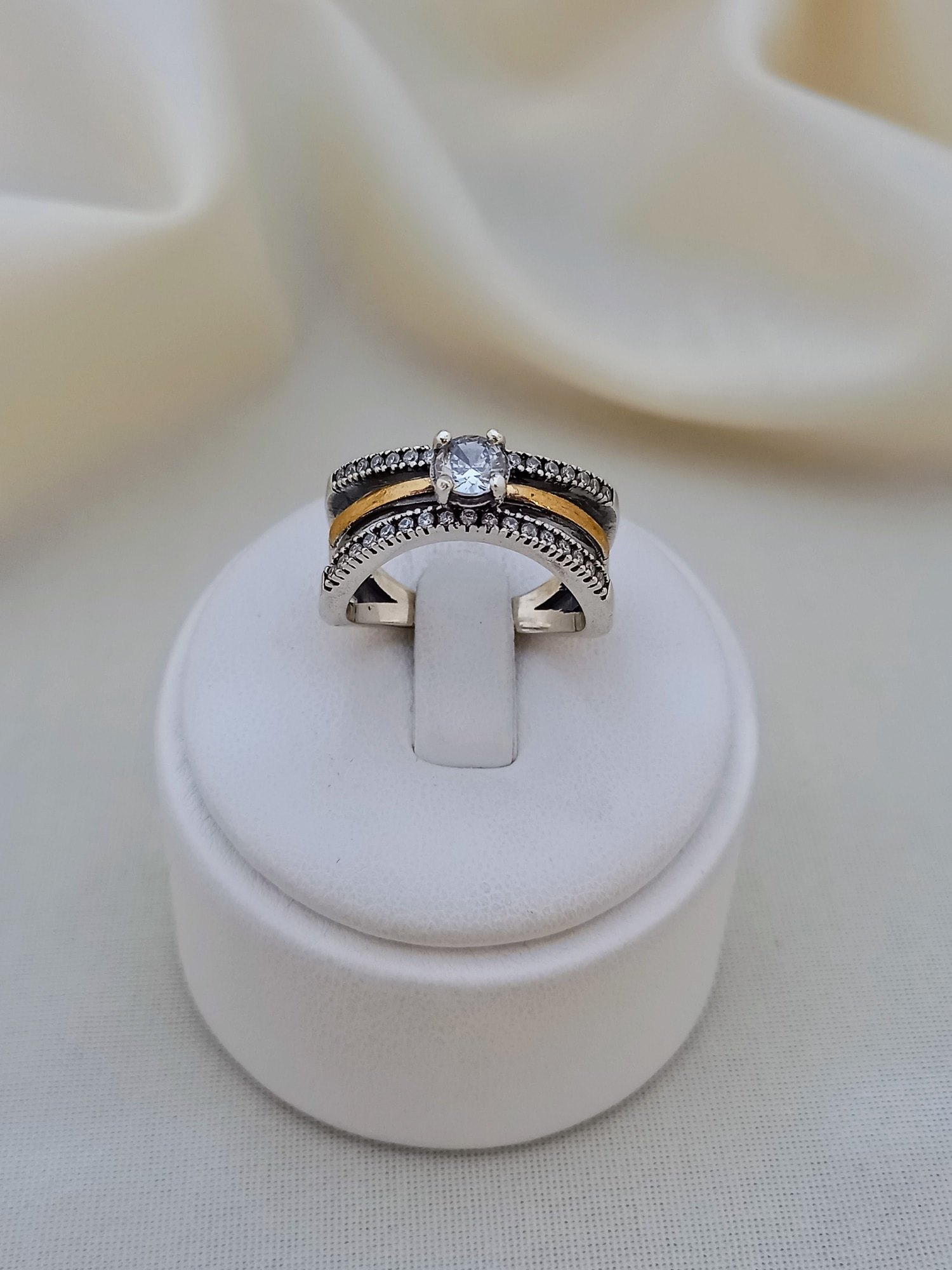 Anillo Destello Plata