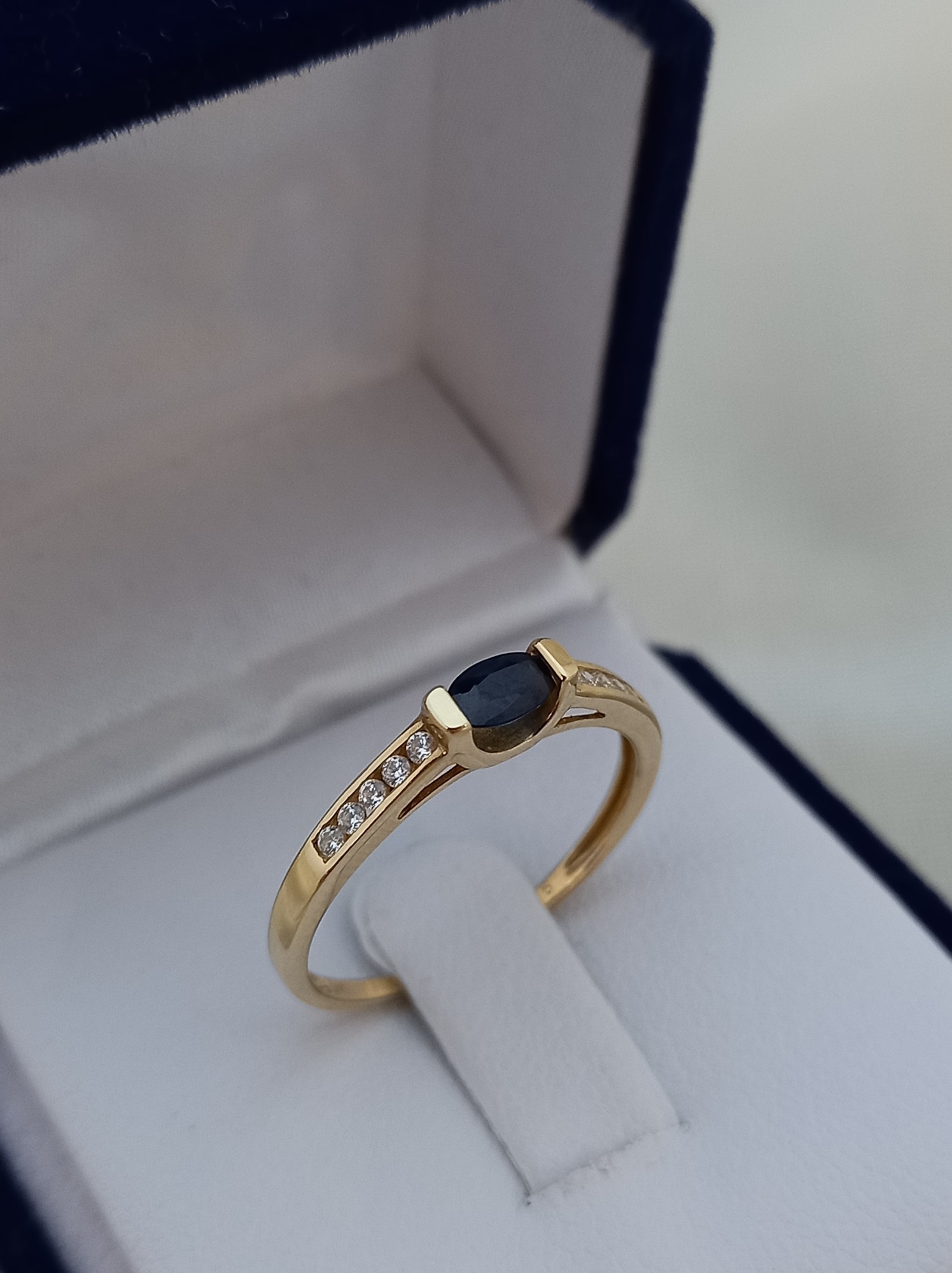 Anillo Destello azul