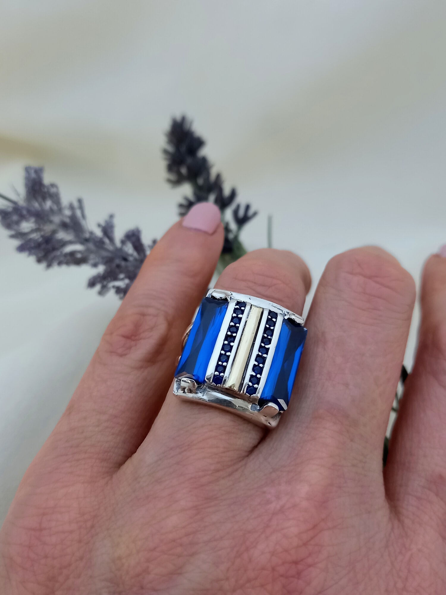 Anillo Esencia azul
