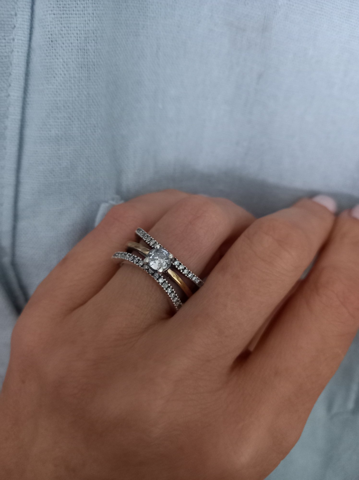 Anillo Destello Plata