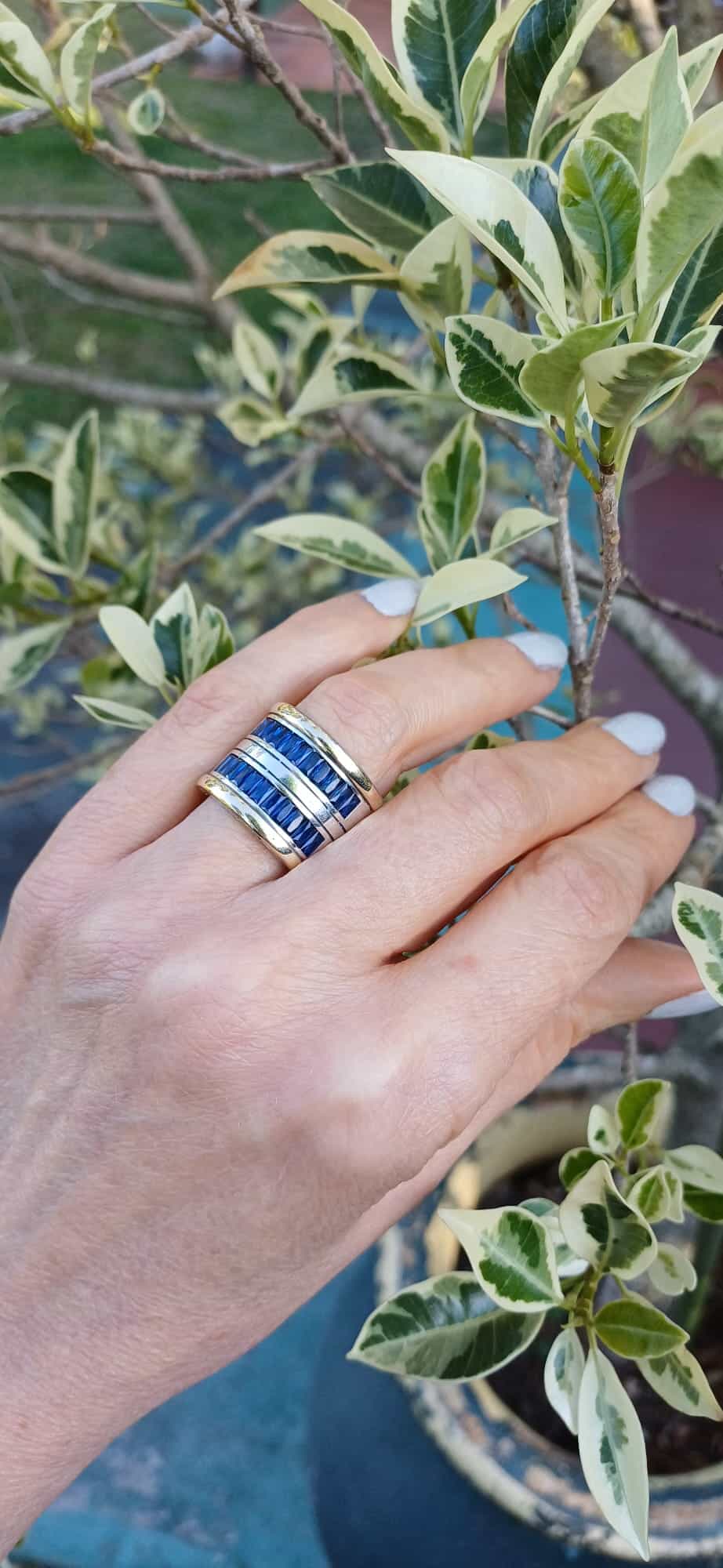 Anillo Banda azul