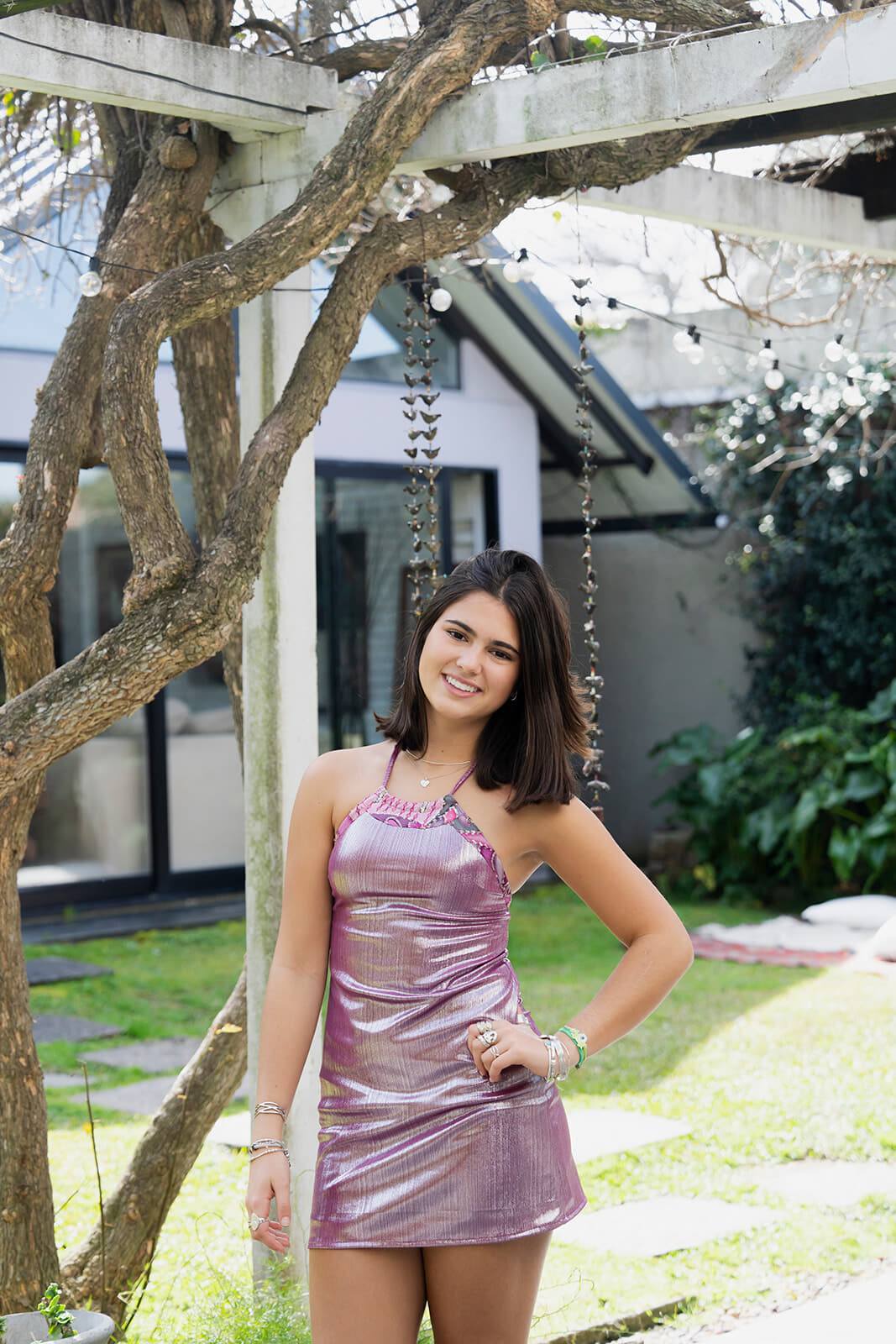 Vestido Halter Combinado