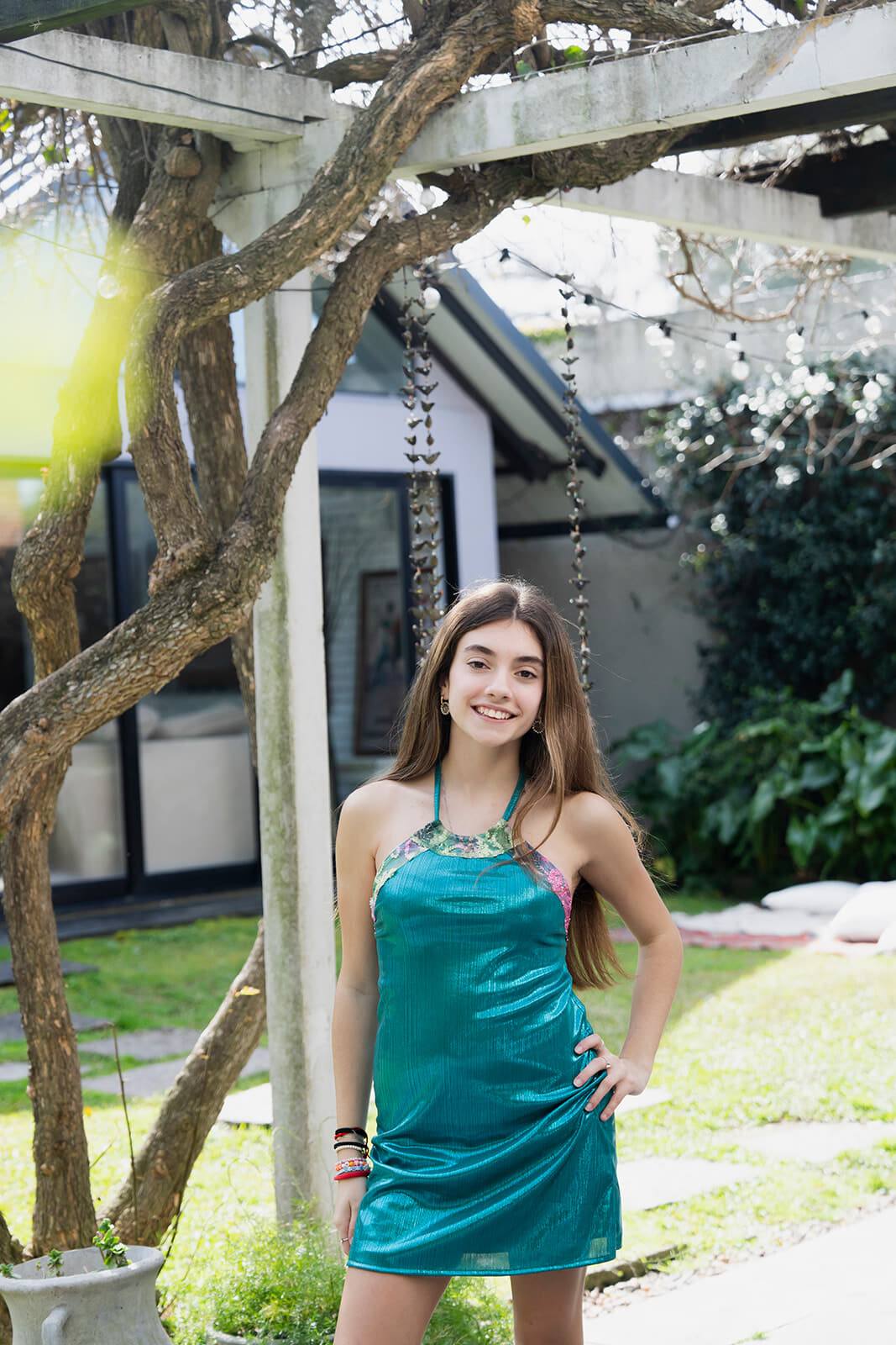 Vestido Halter Combinado
