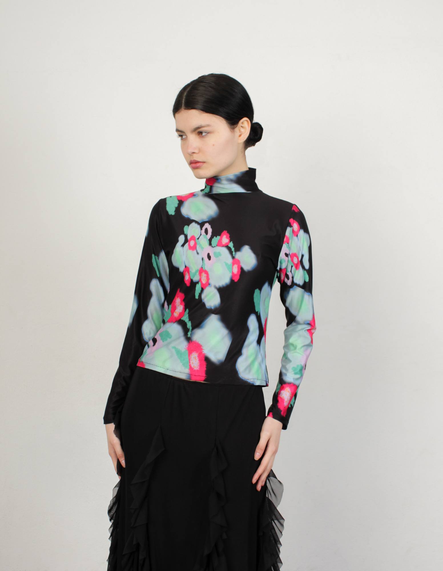 Polera - Floresblack