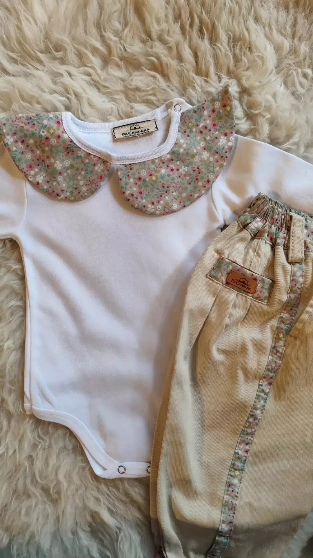 Conjunto bombacha y body Flor Pastel