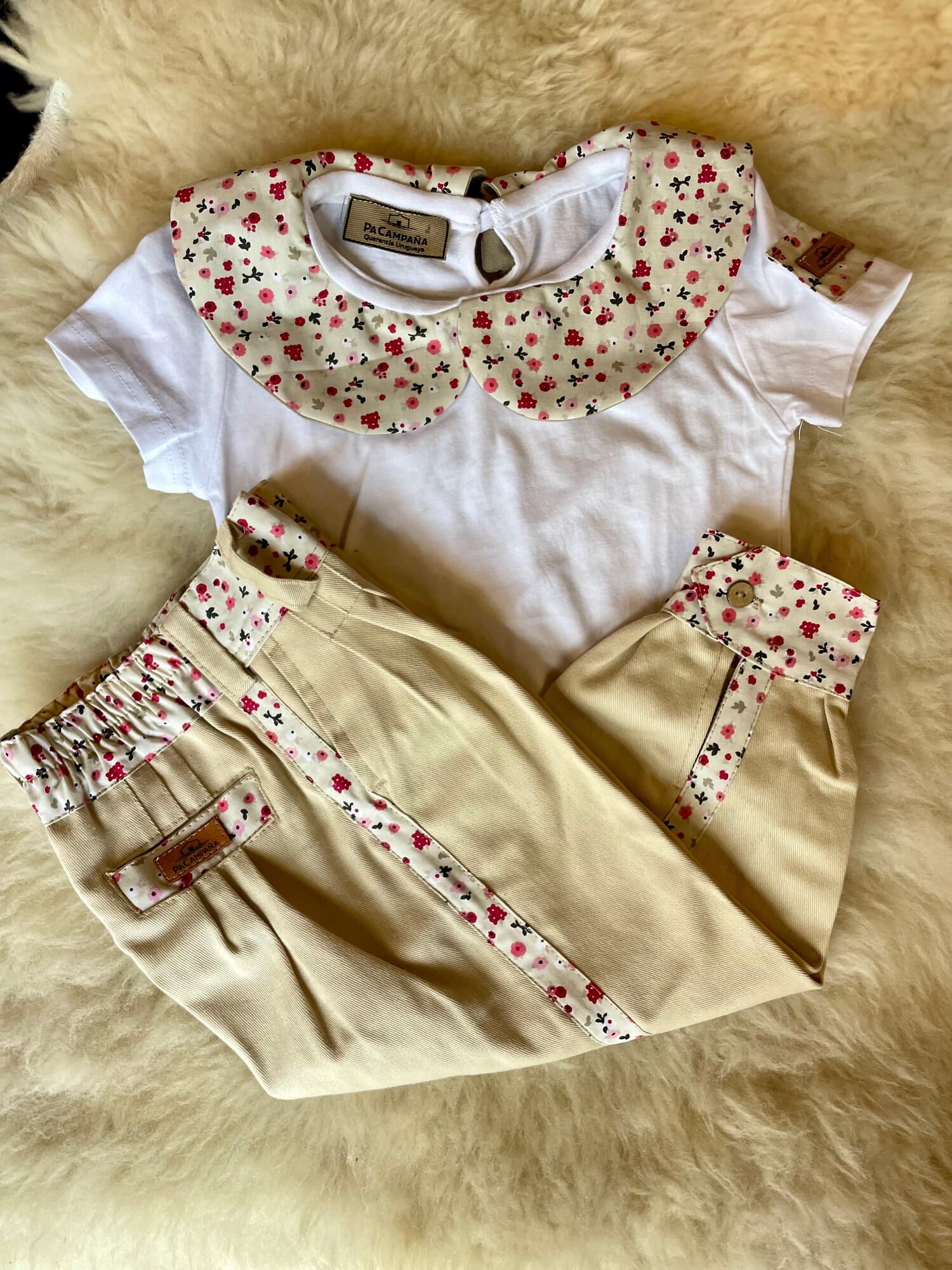 Conjunto remera y bombacha Flor calida