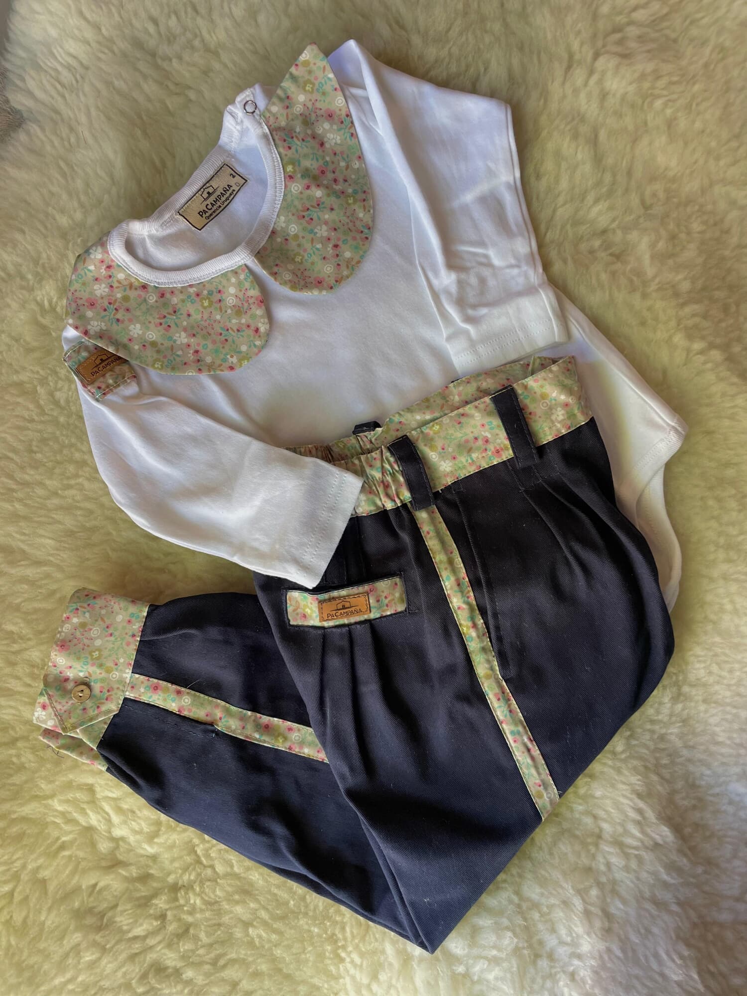 Conjunto bombacha y body Flor Pastel