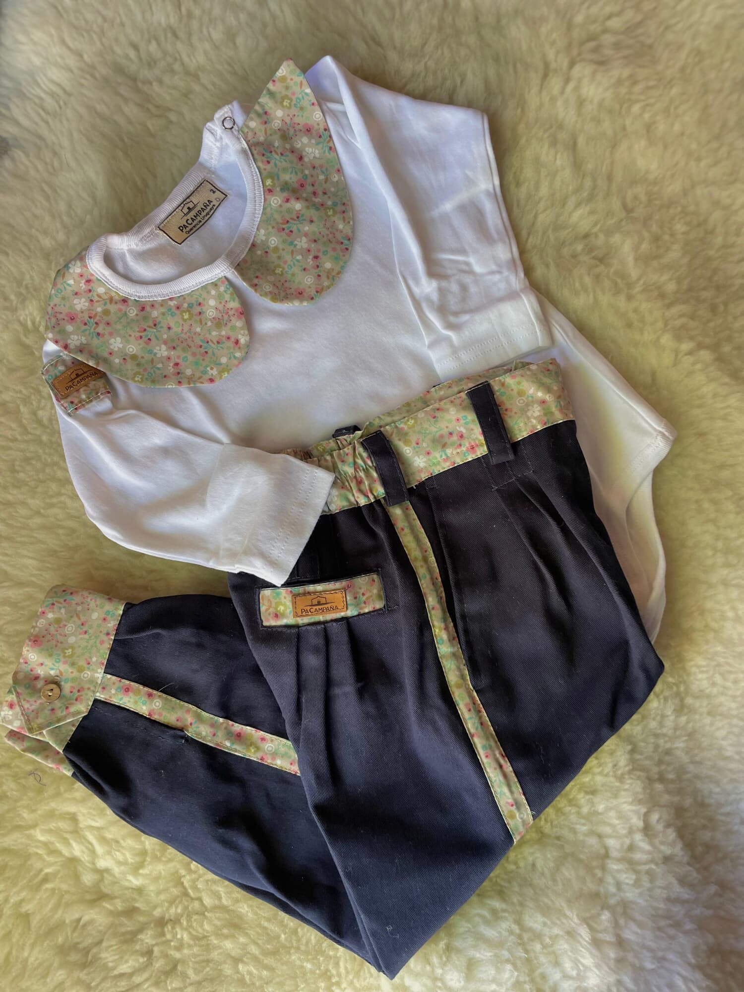 Conjunto bombacha y body Flor Pastel