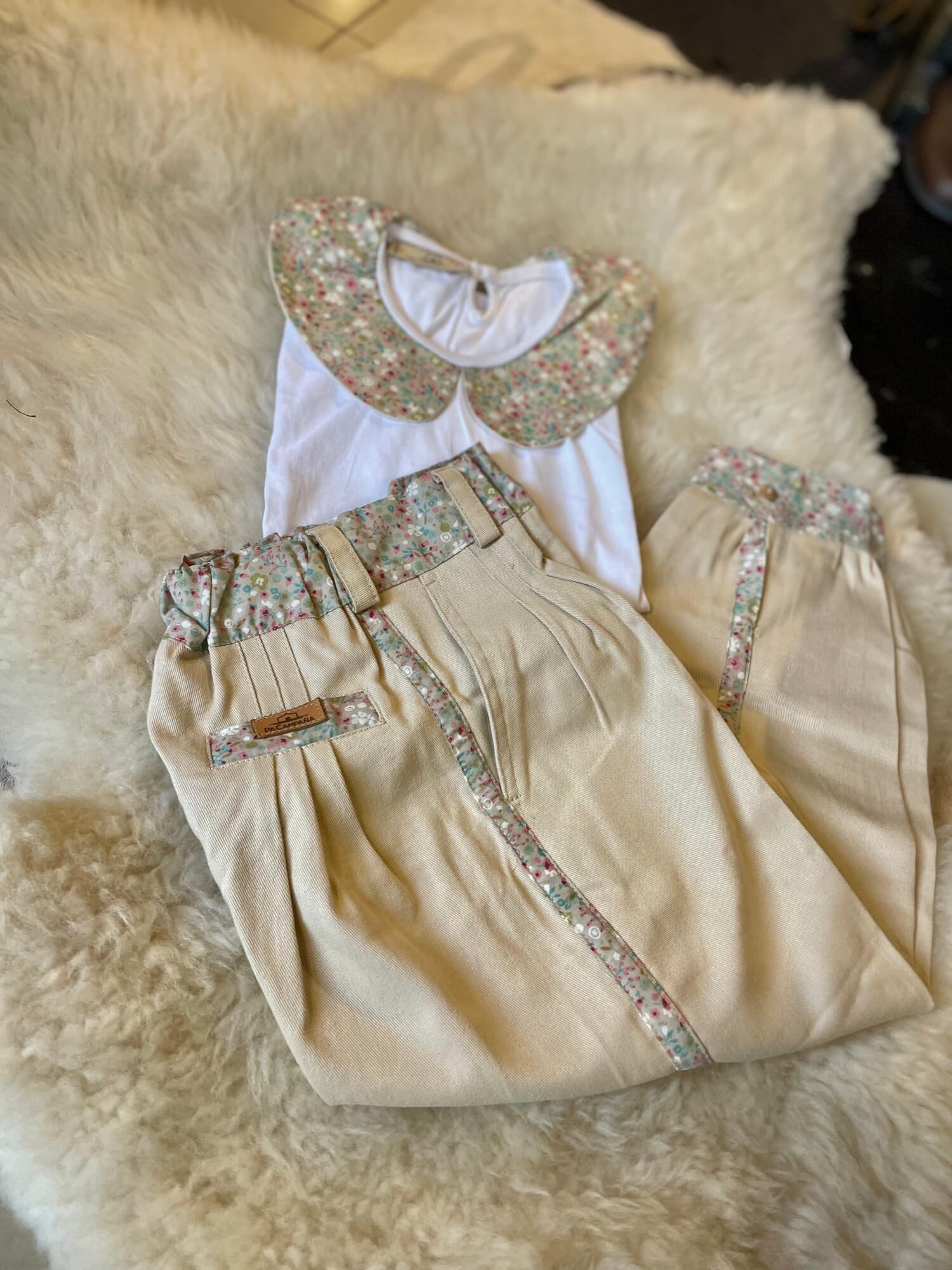 Conjunto remera y bombacha Flor pastel