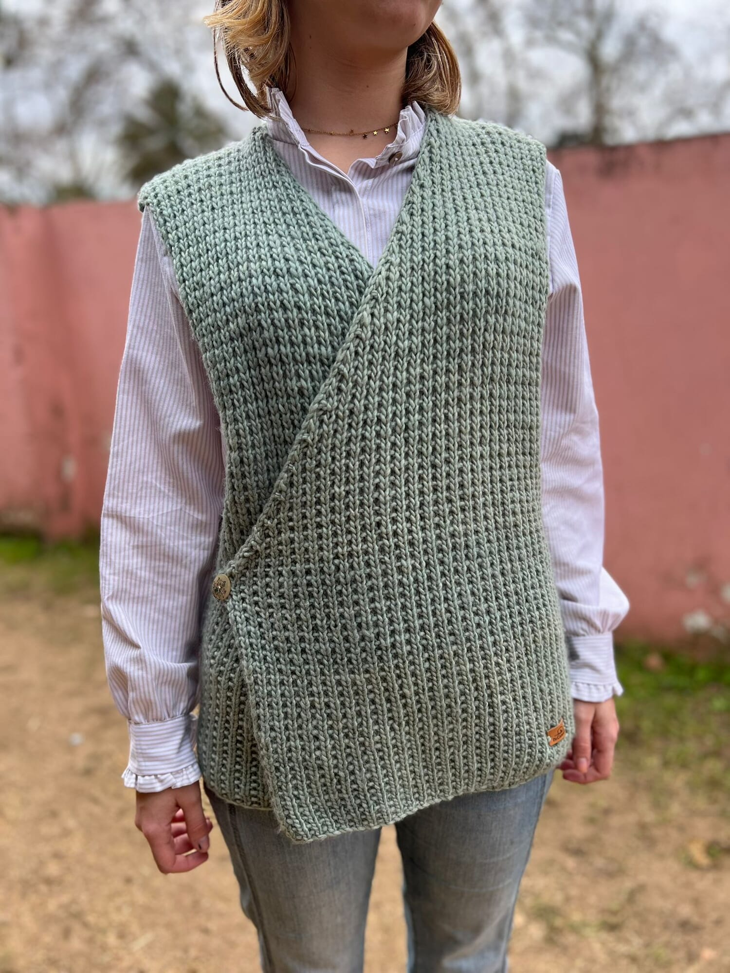 CHALECO  Cruz Tejido merino