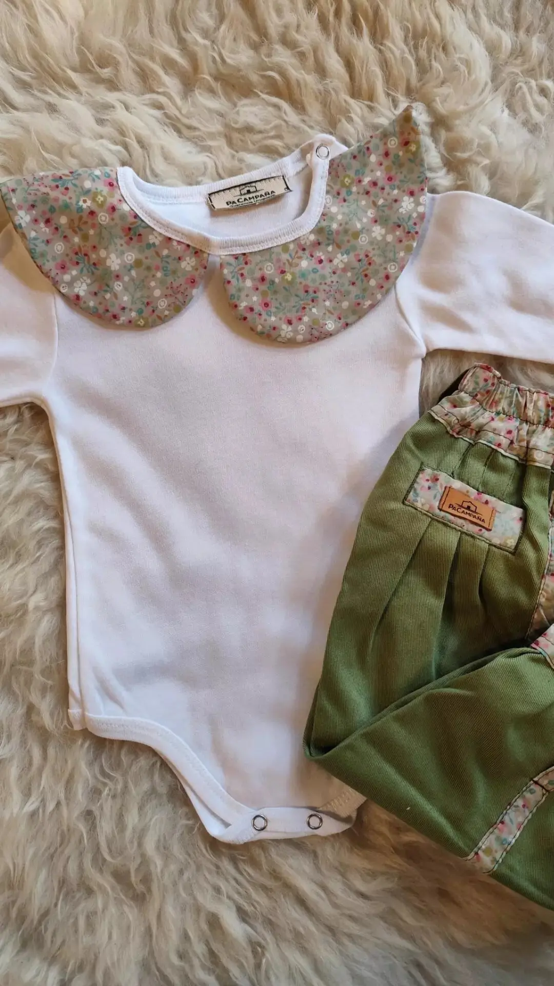 Conjunto bombacha y body Flor Pastel