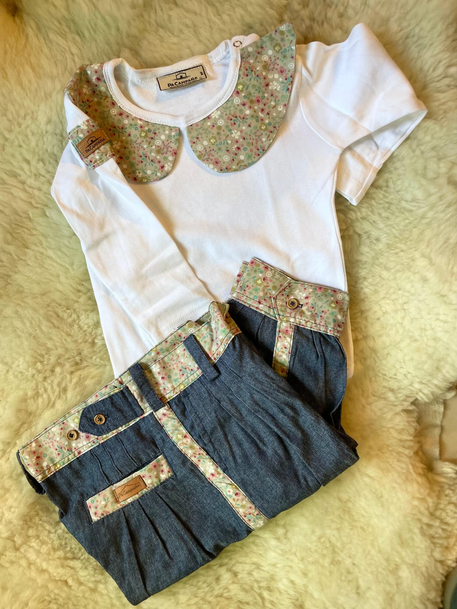 Conjunto bombacha y body Flor Pastel