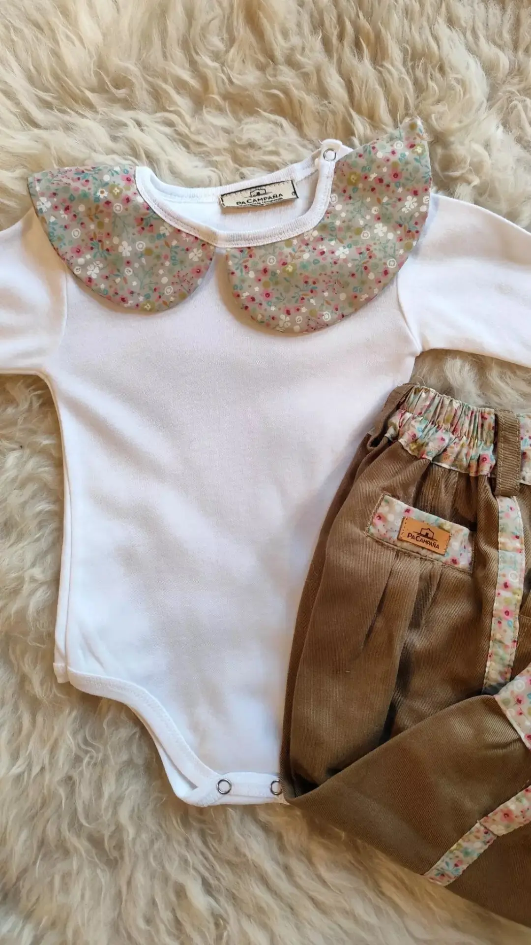Conjunto bombacha y body Flor Pastel