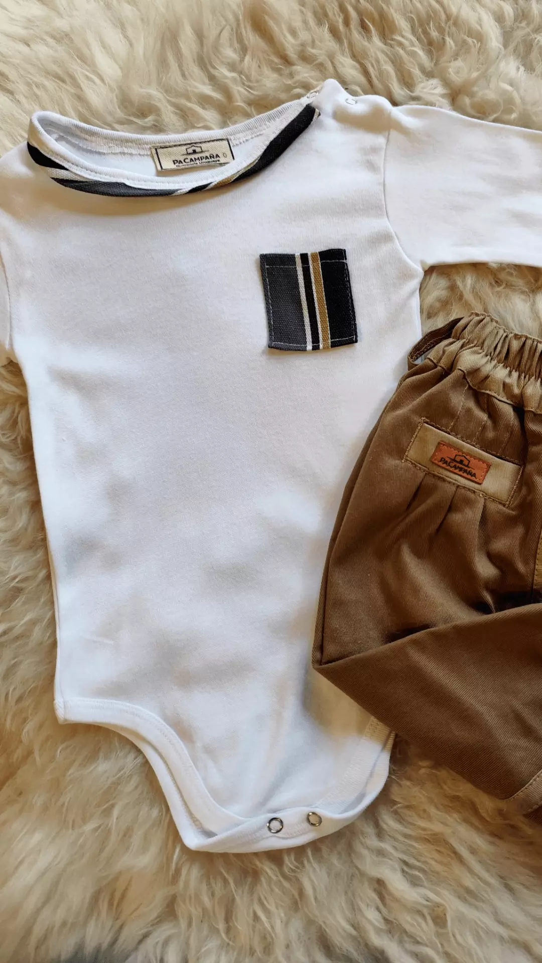 Conjunto bombacha y body Rayas Verdes