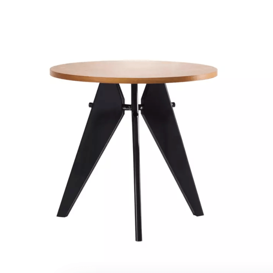 Mesa Gueridon Natural + Black
