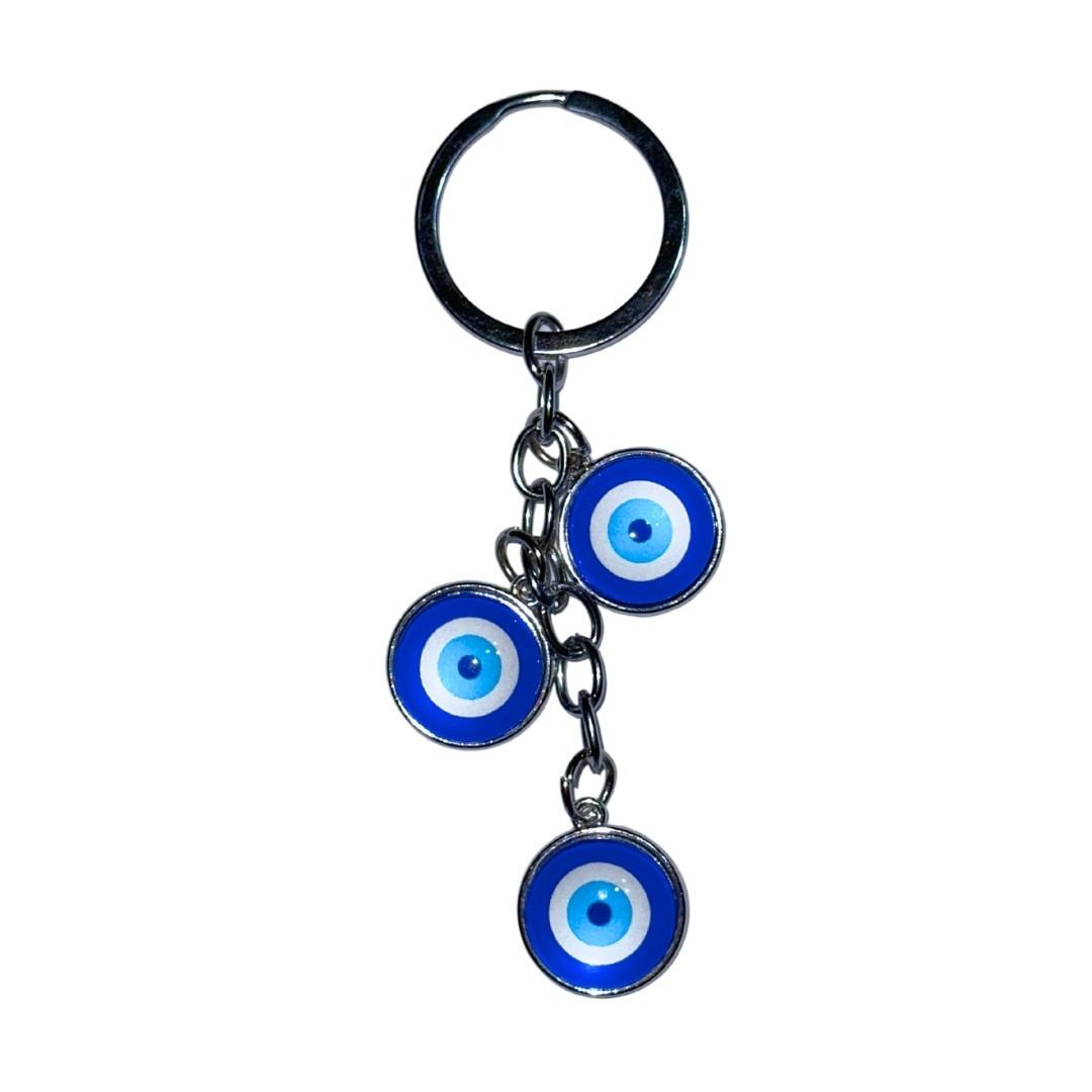 Llavero de Tres Ojos Turco en Círculo