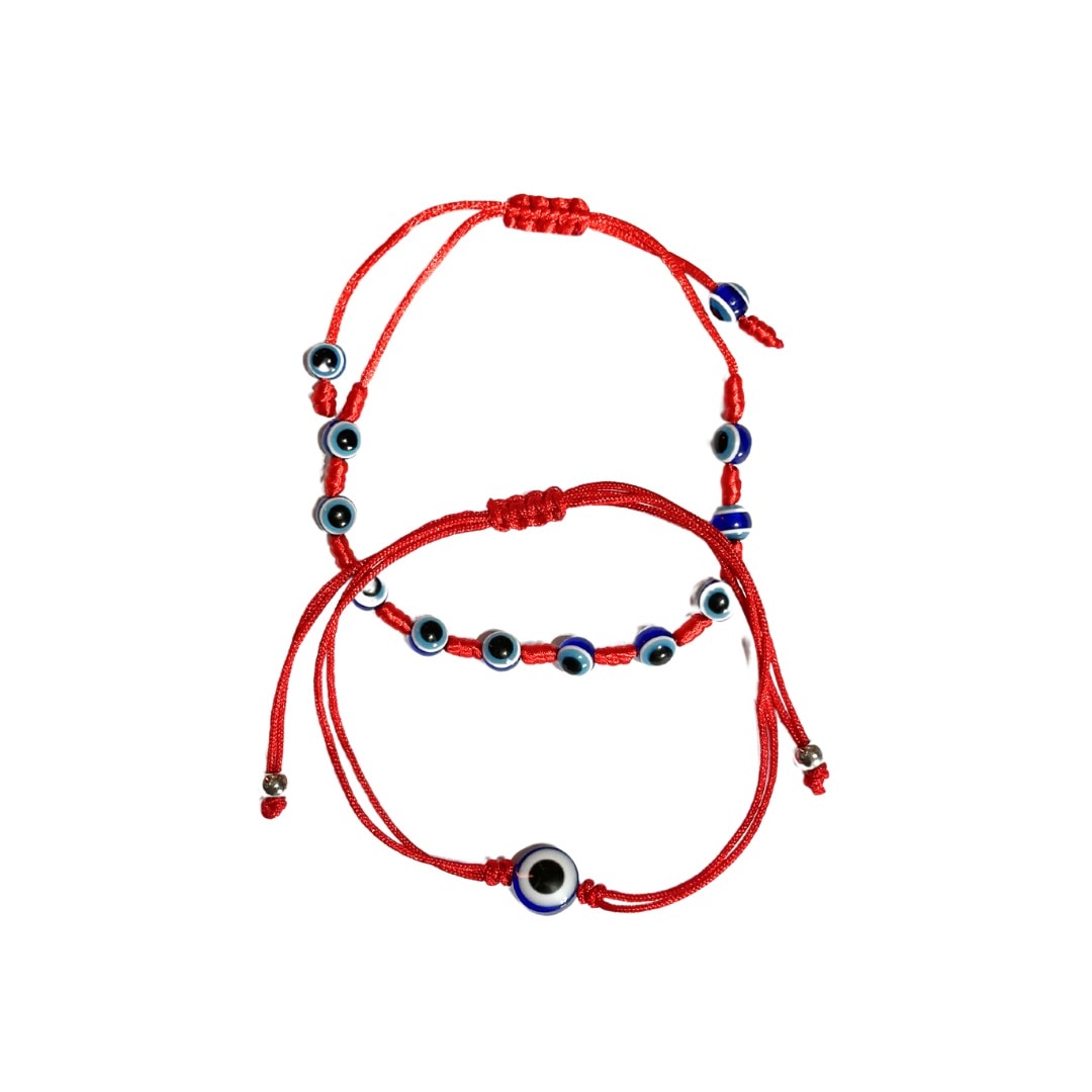 Pulsera Ojo Turco hilo encerado doble
