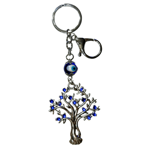 Llavero con Ojo Turco y Arbol
