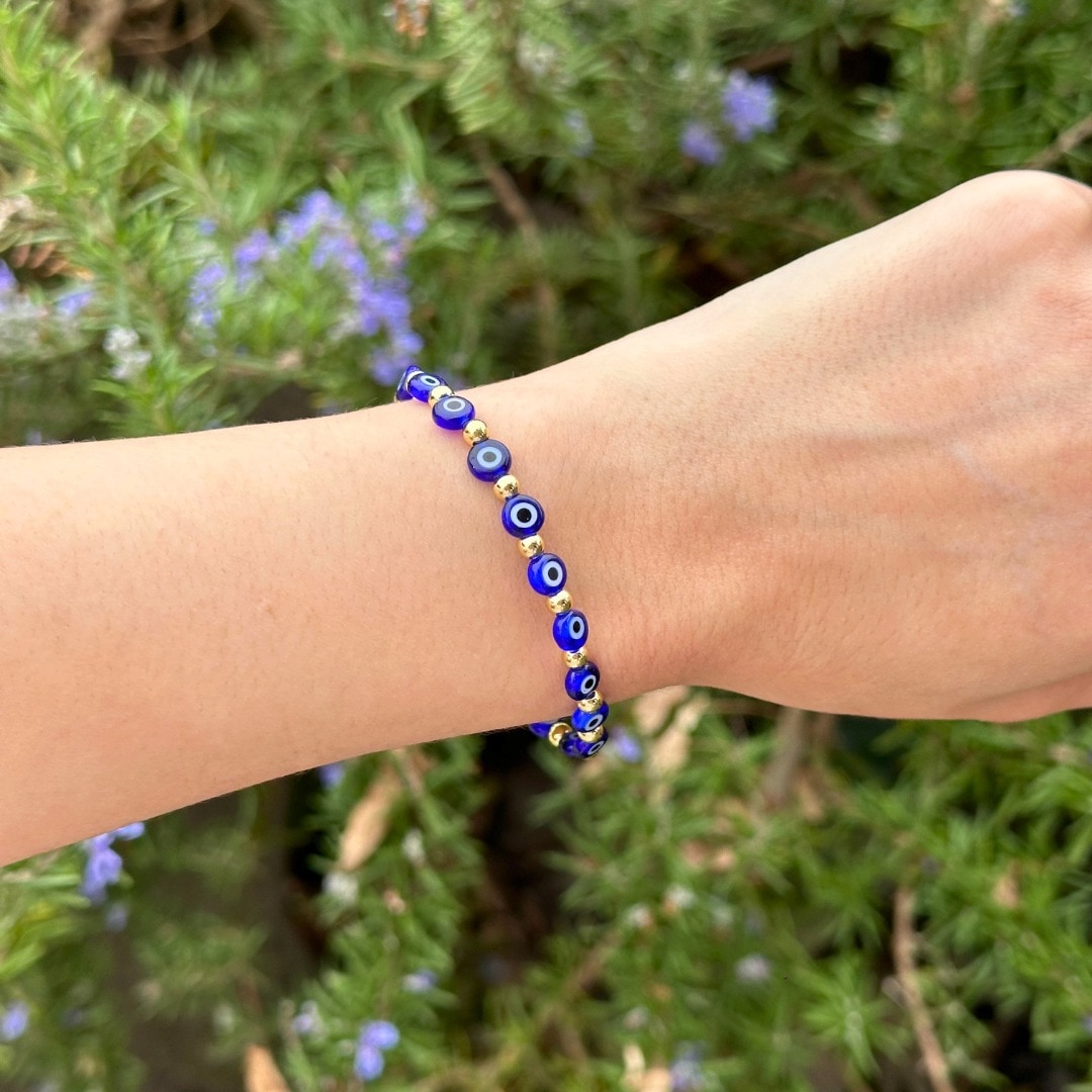 Pulsera Ojo Turco azul esfera