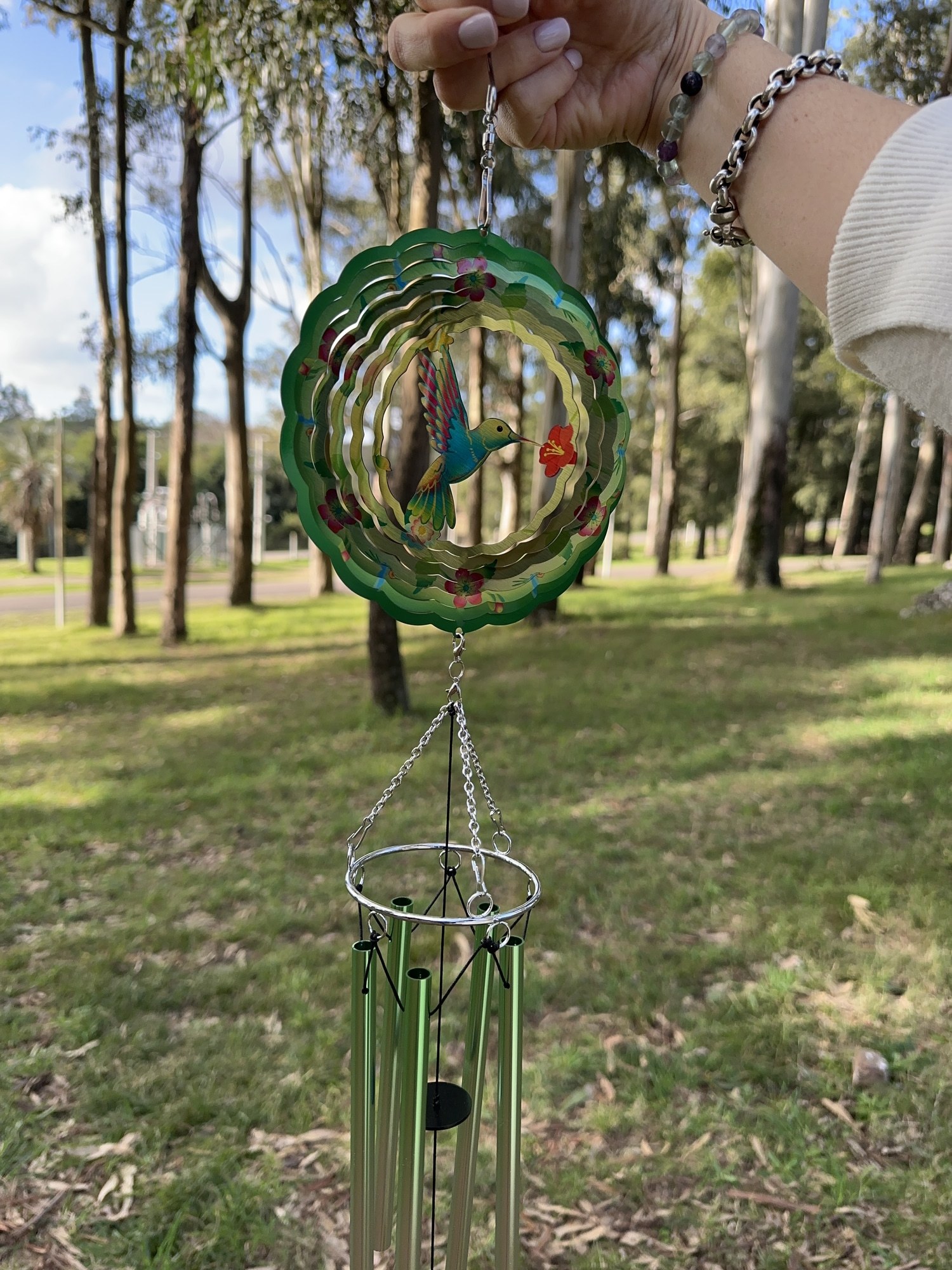 Mandala con llamador de ángel Colibrí