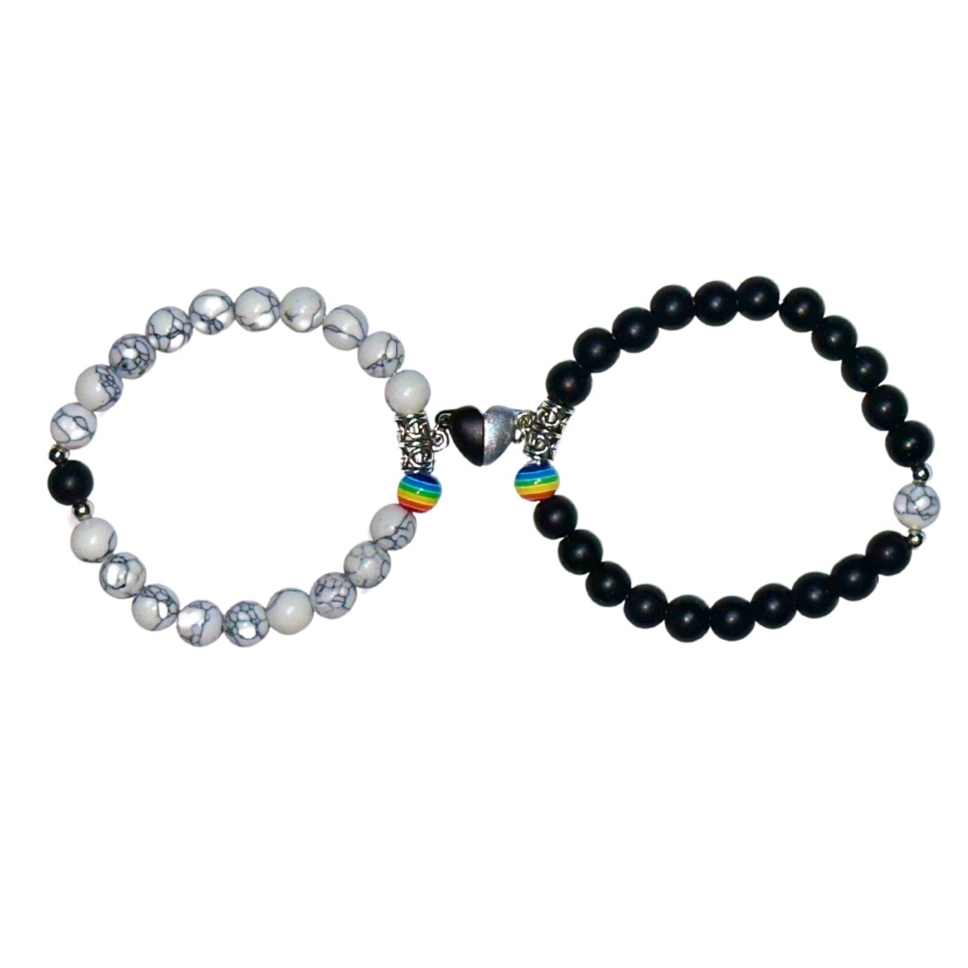 Pulsera doble corazón