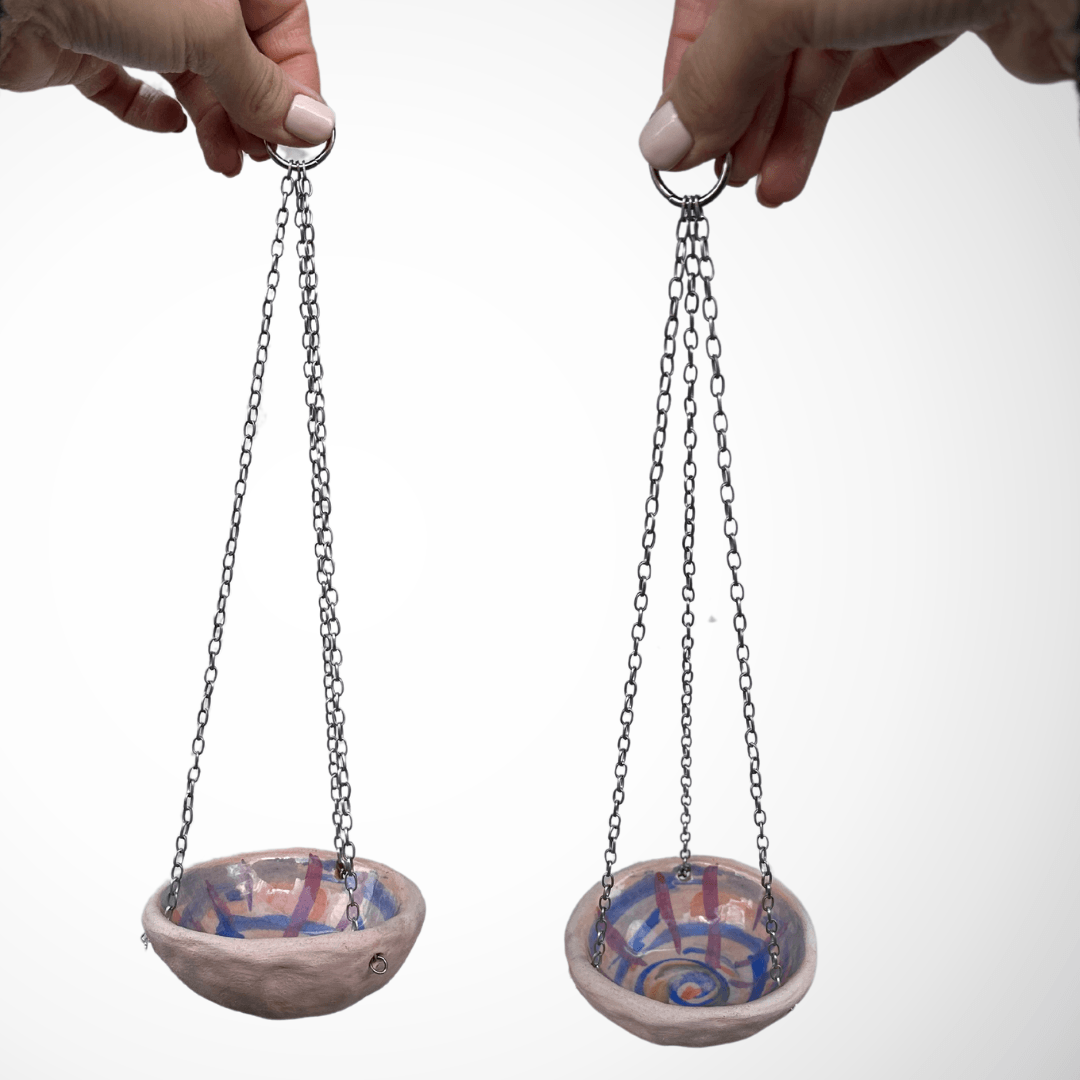 Cuenco quemador cerámica con cadena
