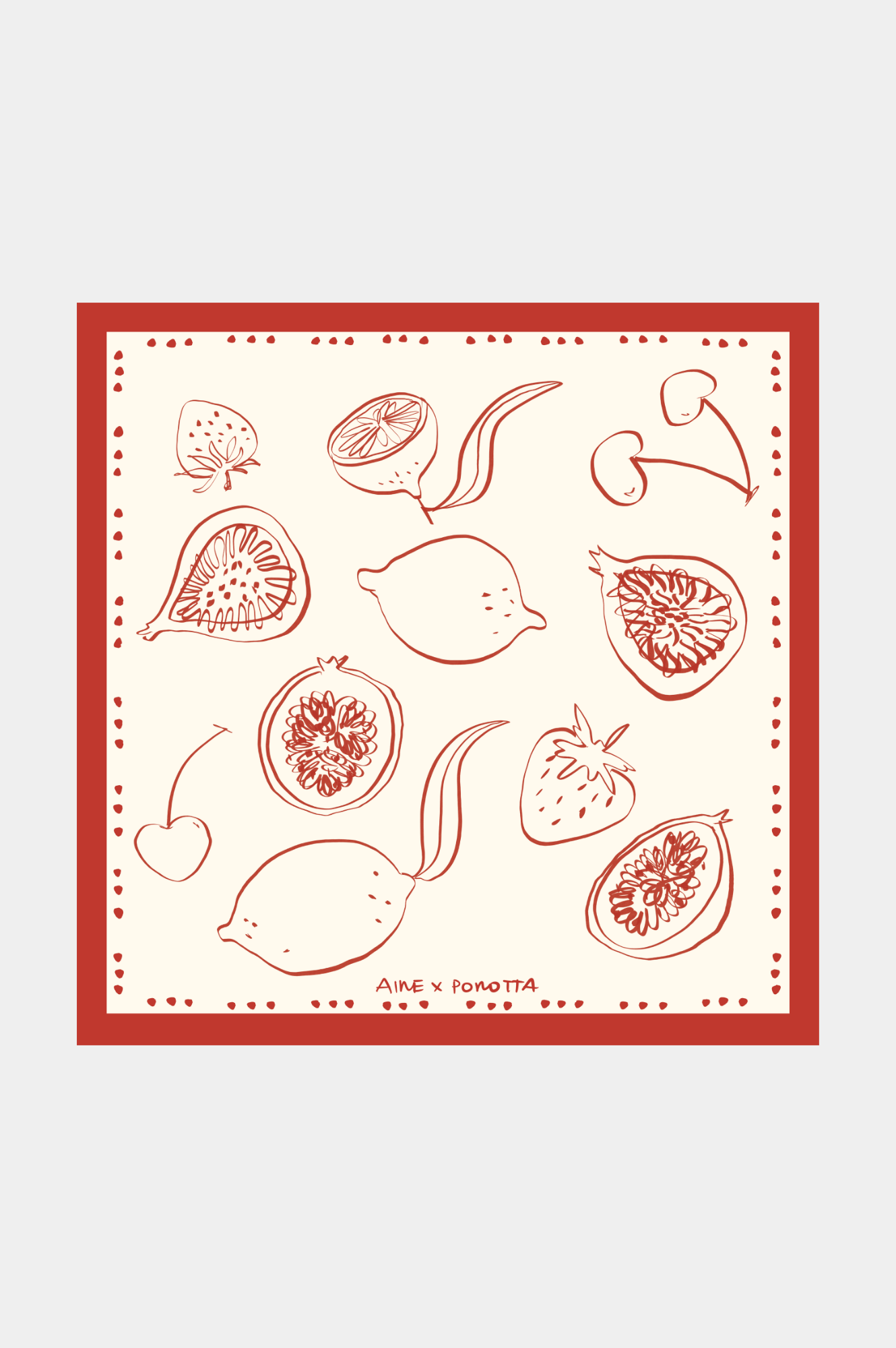 PAÑUELO FRUTAS X POROTTA ART