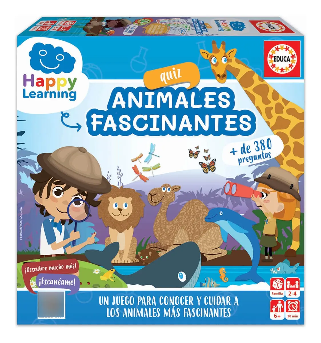 Juego De Mesa Animales Fascinantes 380 Preguntas Educa Trex
