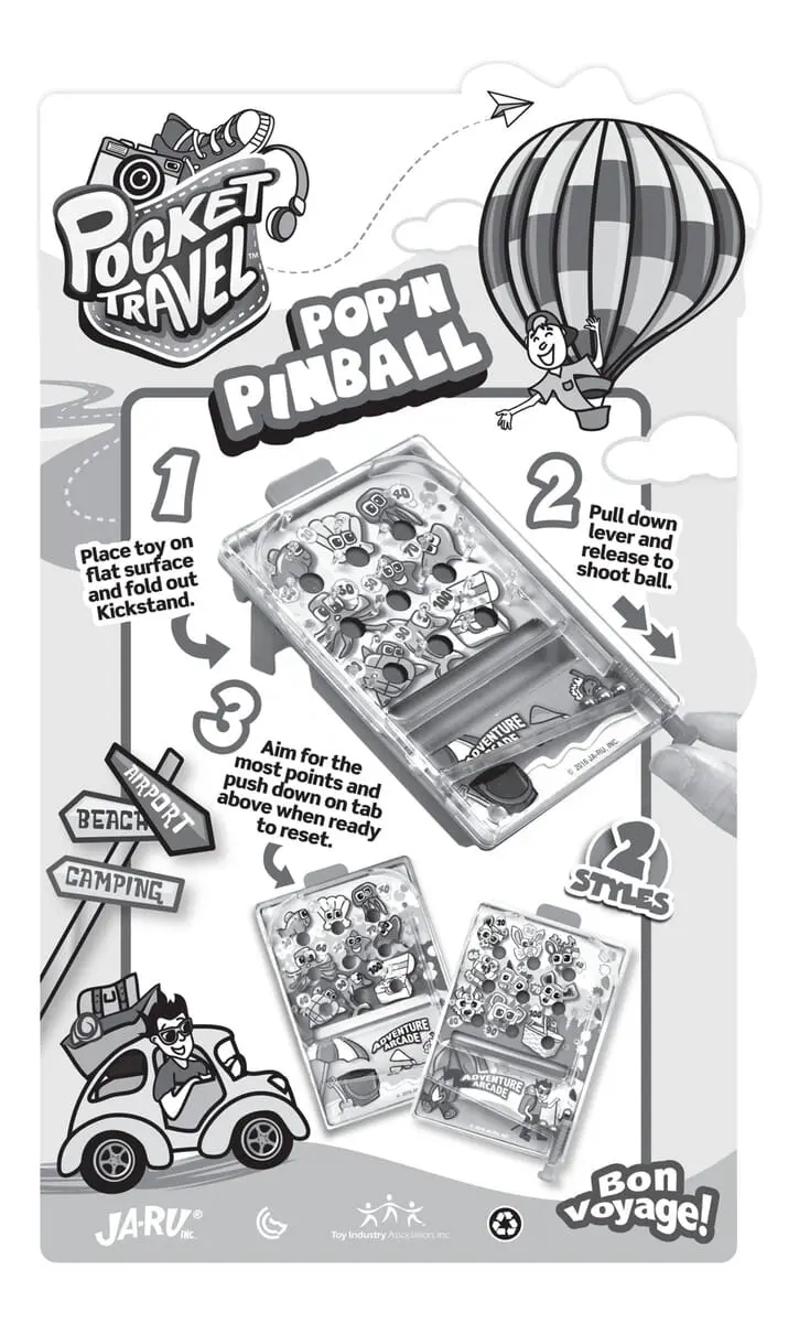 Pinball Portable Ja-ru Juego Infantil Diversion Niños Trex