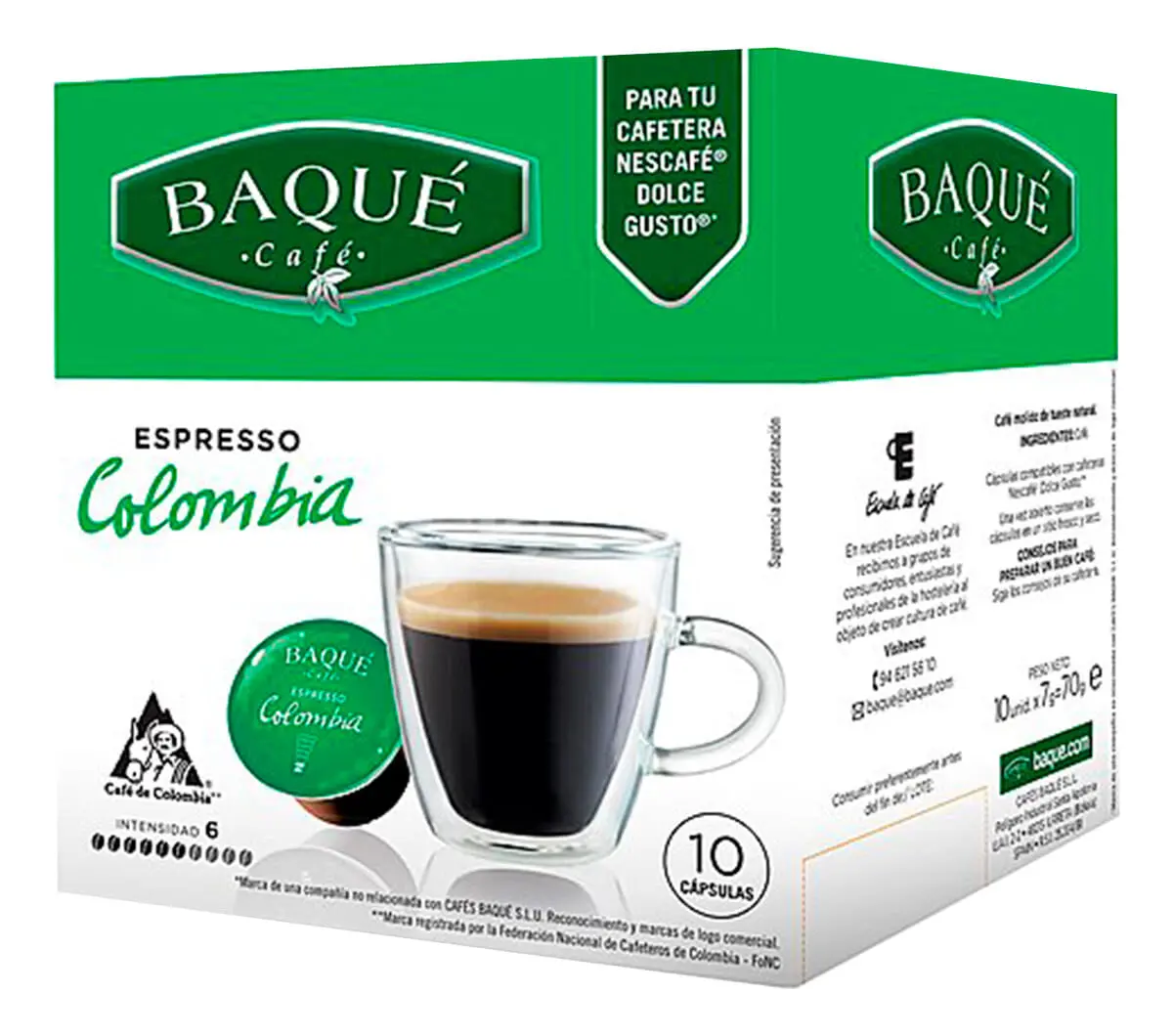 Capsulas Cafe Colombia Dolce Gusto Baque Pack 3 X 10uni Trex