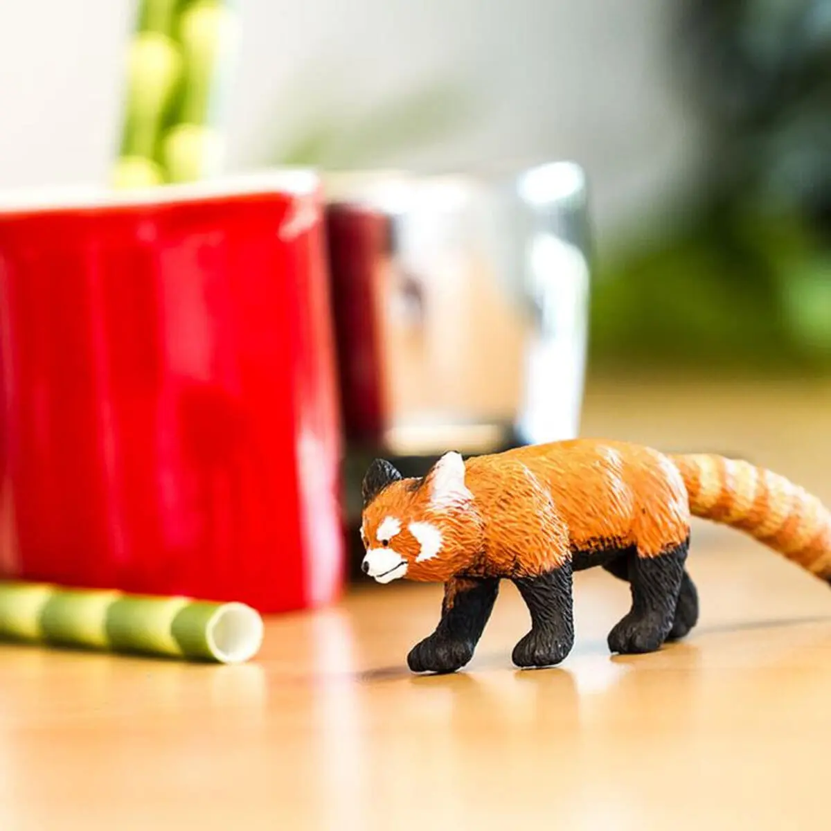 Figura Realista Panda Rojo Salvaje Detallado Safari Trex