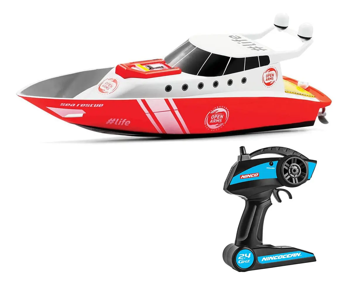 Barco Yate Lancha Guardavidas Control Remoto Acuatico Ninco