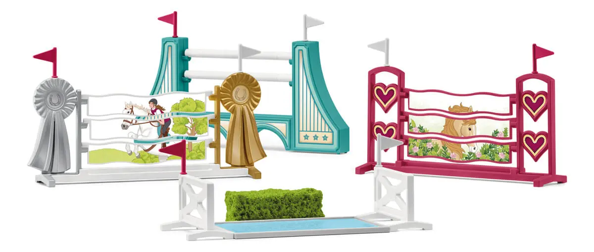 Figura Accesorios Obstáculos Schleich Horse Club Juego Trex