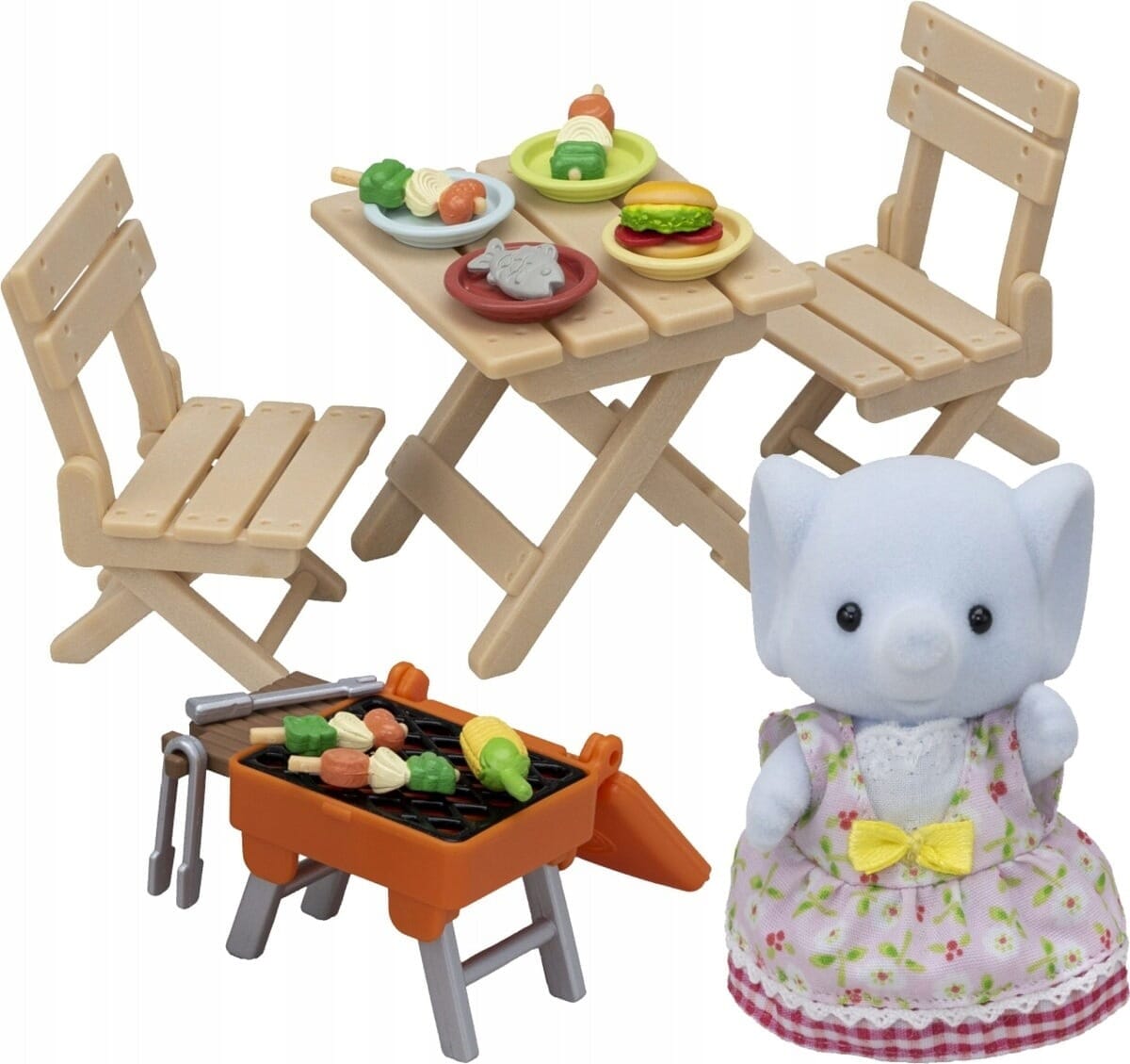 Sylvanian Families Set Barbacoa Picnic Con Muñeco Elefante
