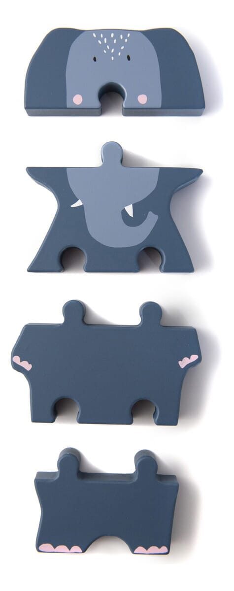 Puzzle Rompecabezas Animales Cuerpo Madera Trixie Trex