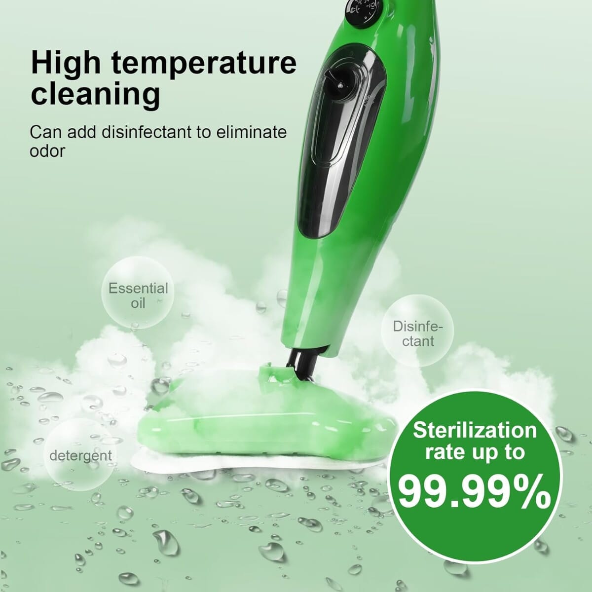 Mopa Limpiador A Vapor Goldtech 12 En 1 1300w 450ml Mopa Tx