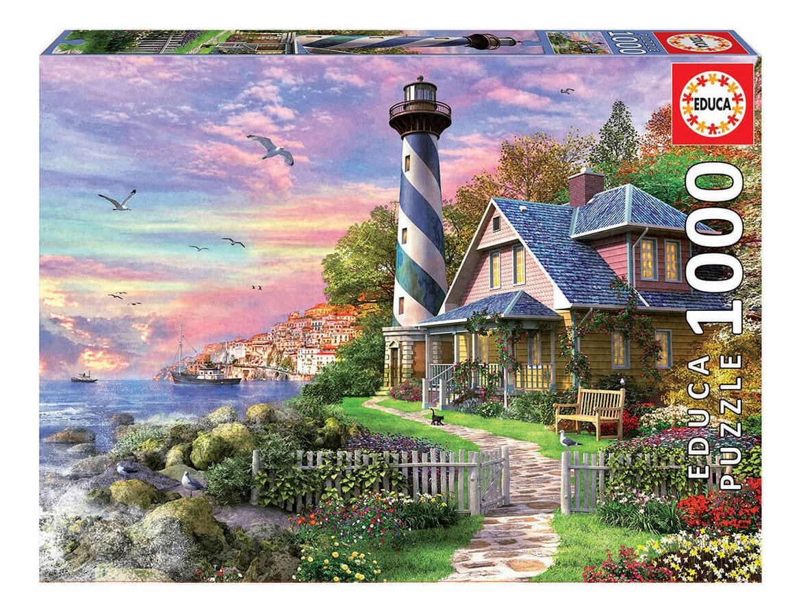 Puzzle Rompecabeza Educa Paisaje Faro Rock Bay 1000 Piezas