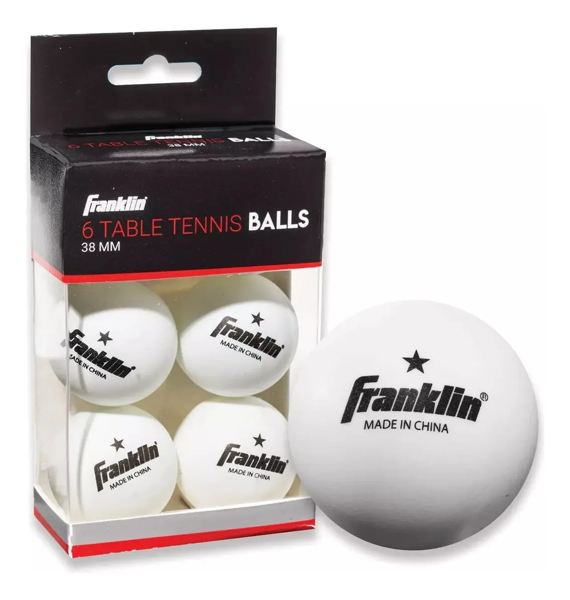 Pelotas Ping Pong 38mm 1estrella X6 Franklin Professional Tx