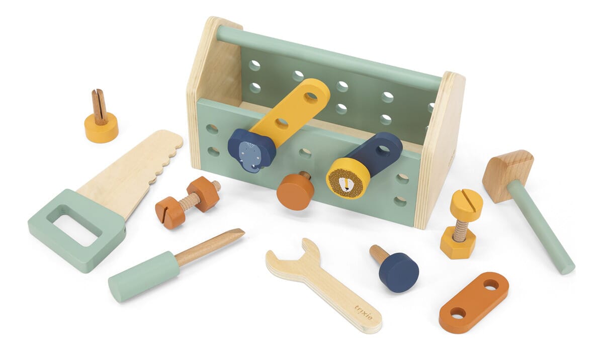 Caja Herramientas Madera Trixie Niños Calidad Diversion Trex