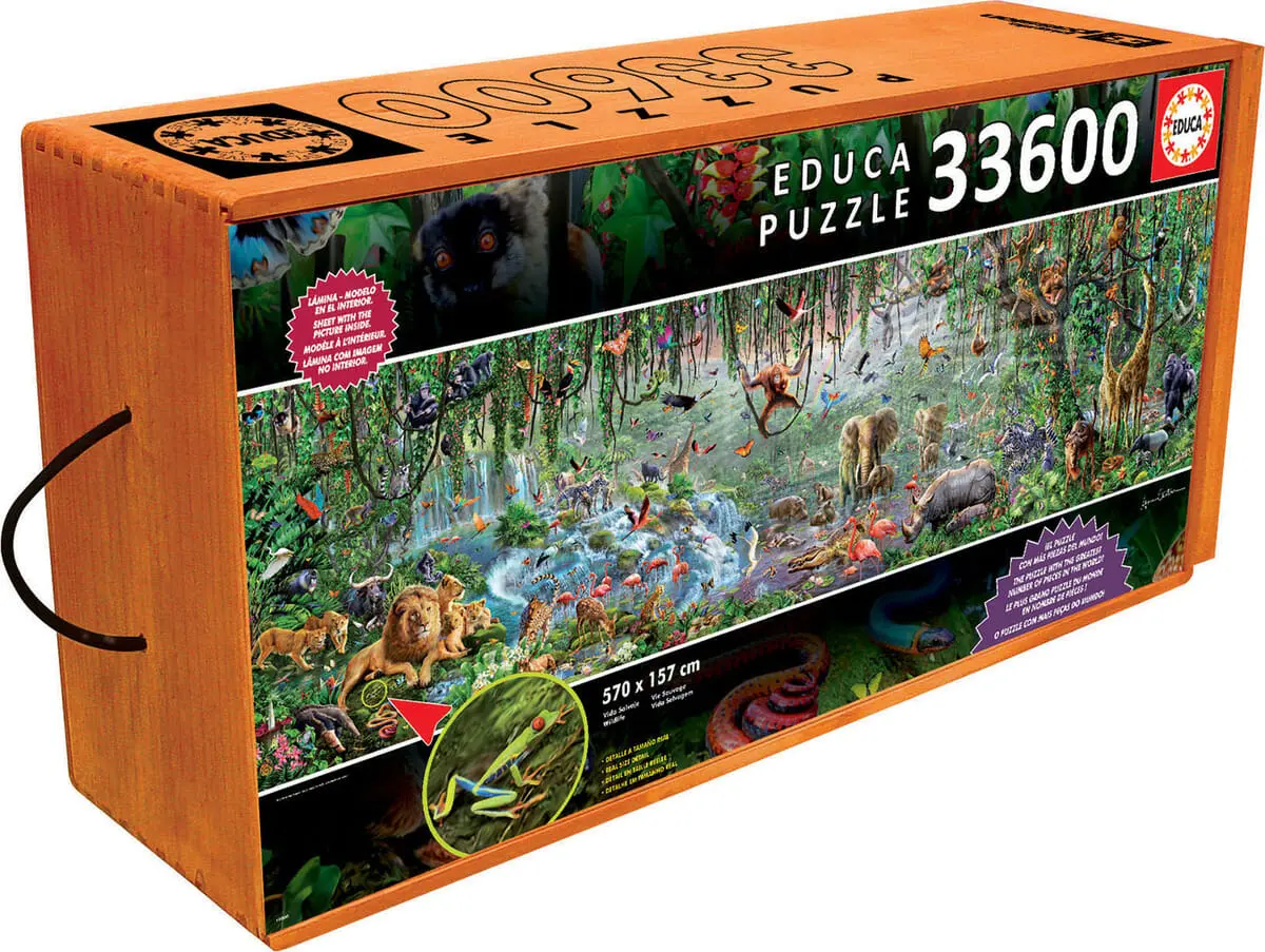 Puzzle Educa Rompecabeza Xl 33600 Piezas Vida Salvaje Trex