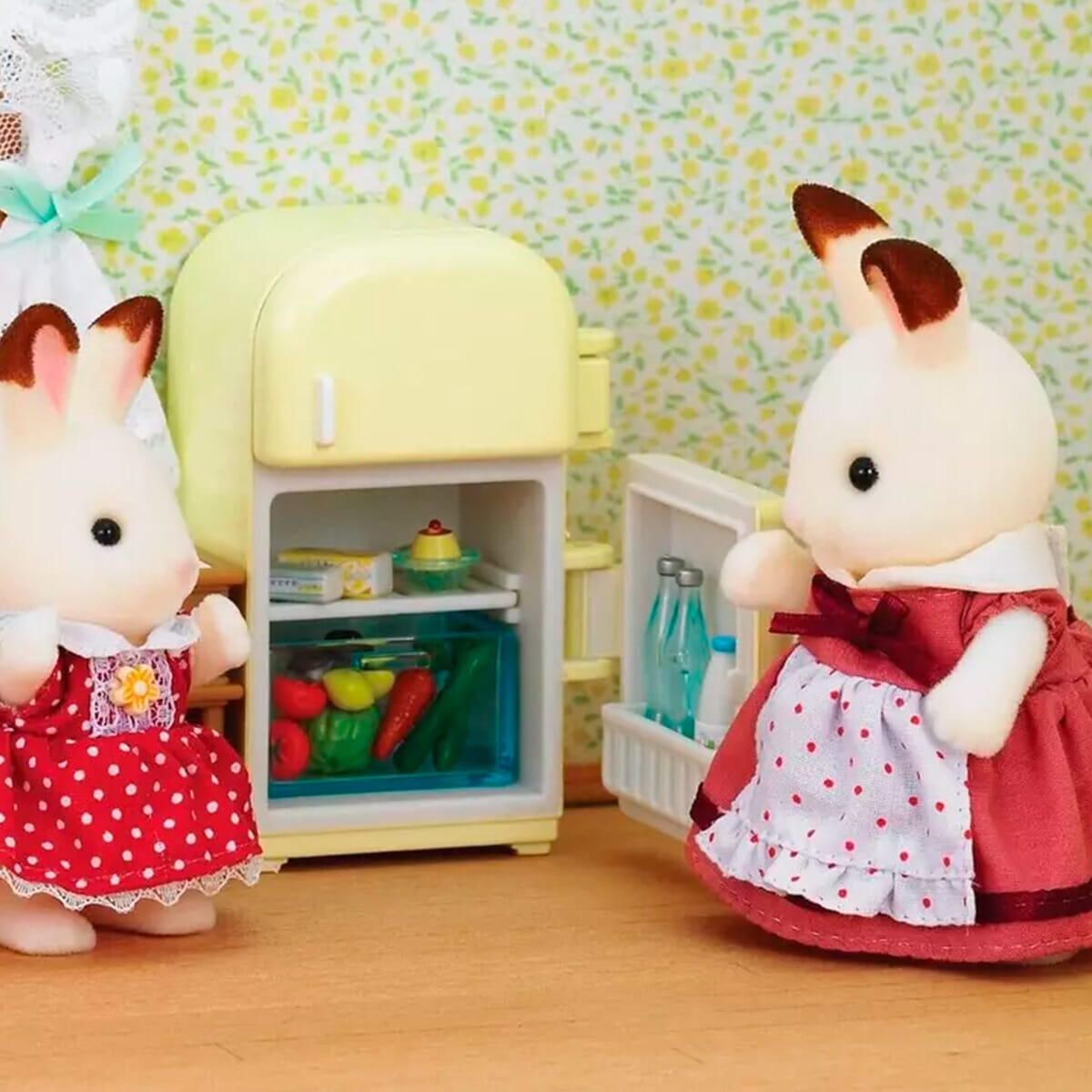 Set Madre Coneja Chocolate + Cocina Sylvanian Families Trex