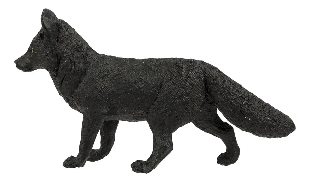 Zorro Negro Figura Safari Muñeco Animal Niño Niña Infantil