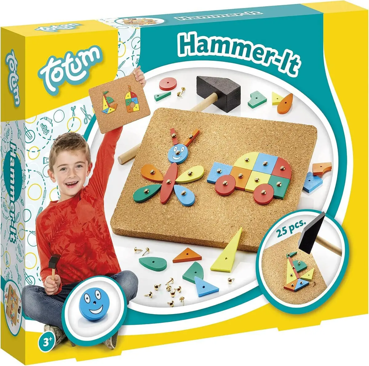 Totum Manualidades 25 Formas Madera Juguete Hammer-it Trex